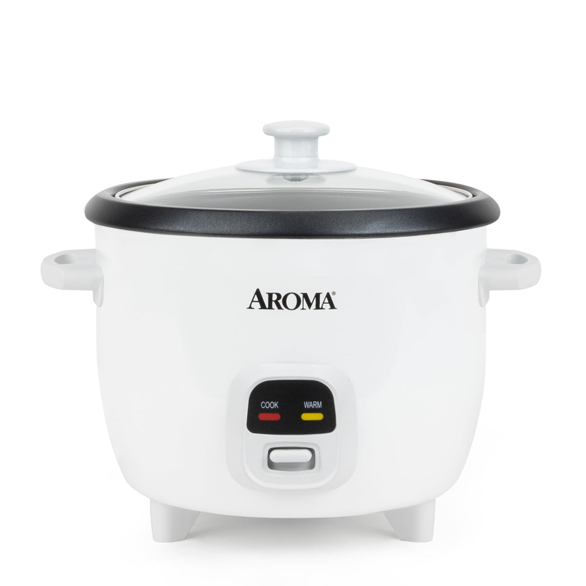 Aroma Rice Cooker, 3-Cup (Uncooked) / 6-Cup (Cooked), Small Rice Cooker, Oatmeal Cooker, Soup Maker, Auto Keep Warm, 1.5 Qt, Whi
