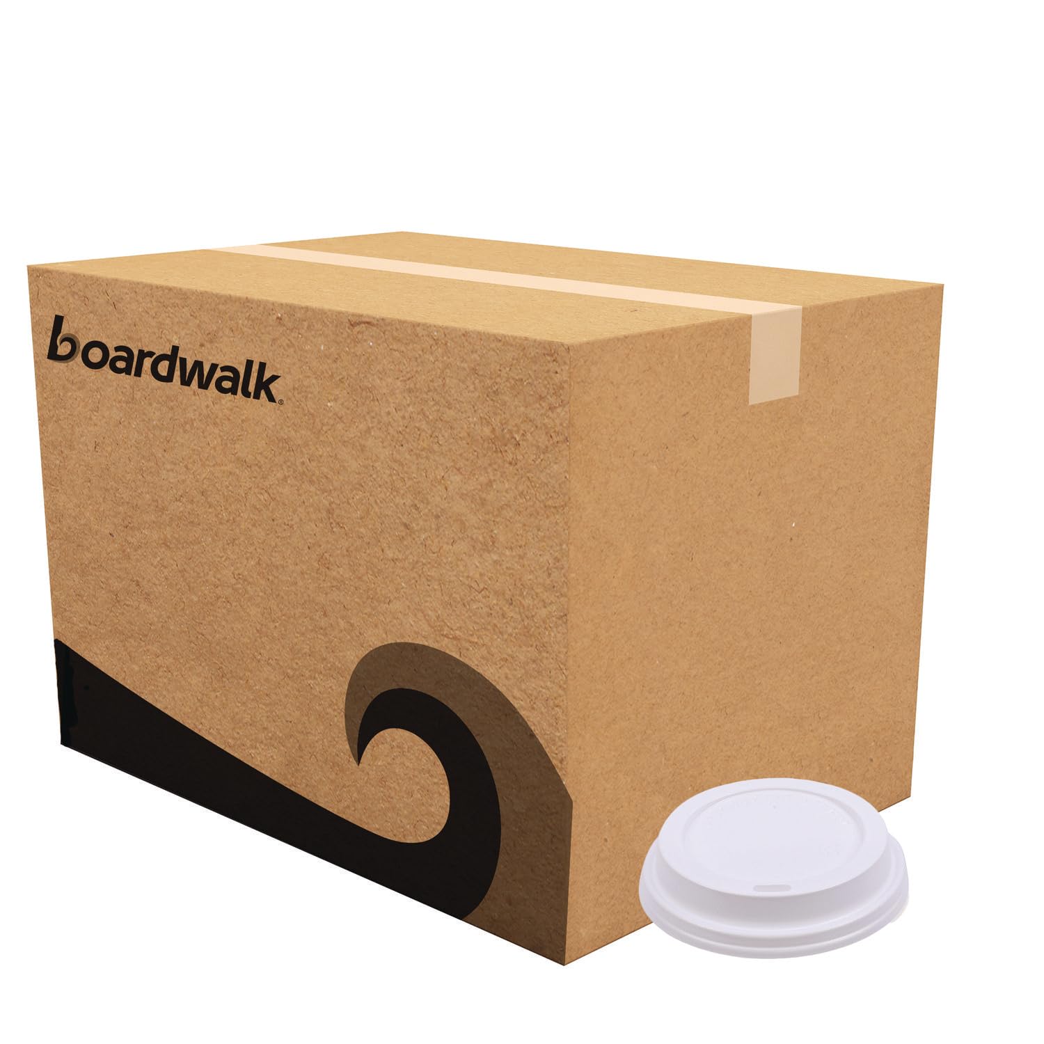 Boardwalk Deerfield Hot Cup Lids, Fits 10 oz to 20 oz Cups, White, Plastic, 50/Pack, 20 Packs/Carton