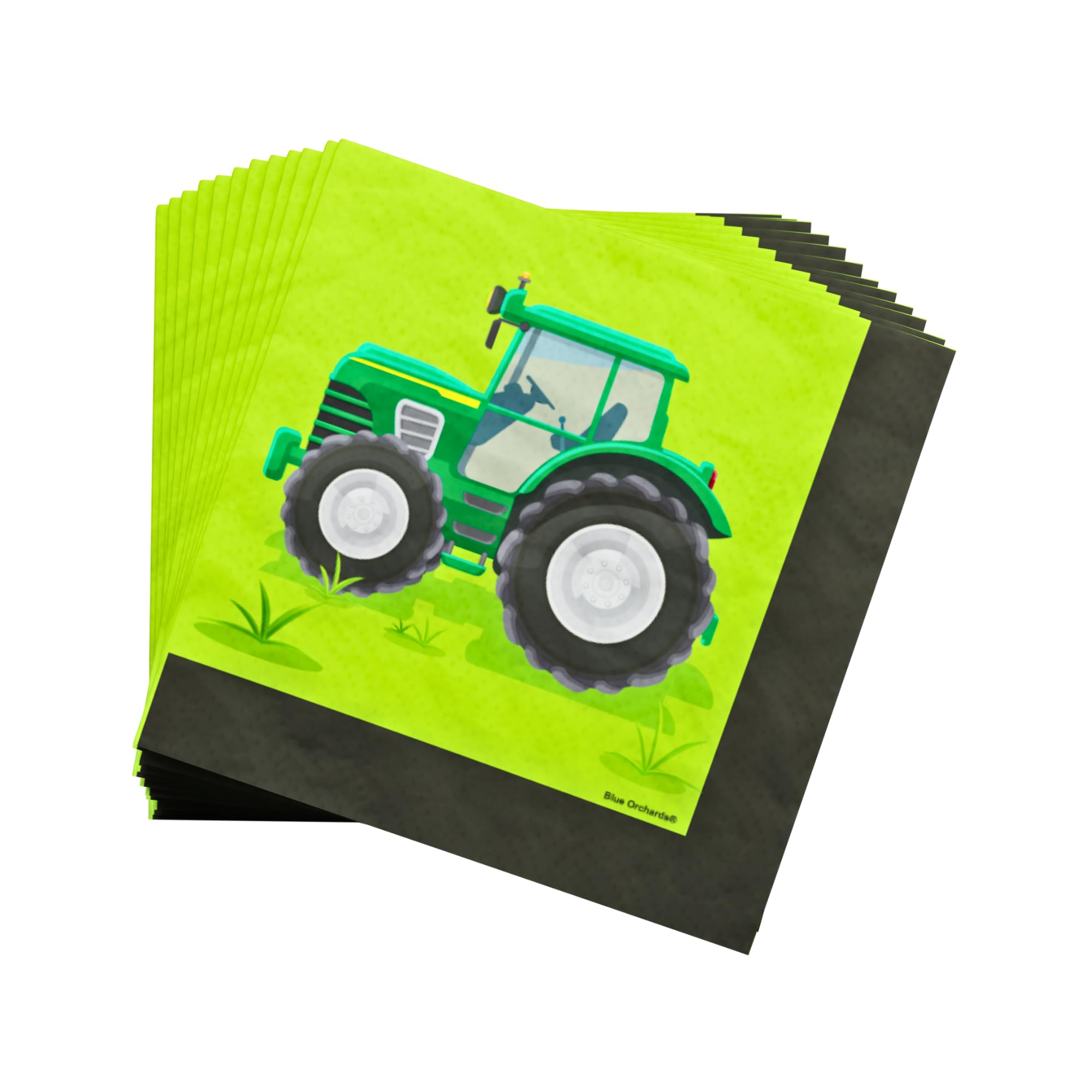 Tractor Standard Party Supplies Pack (109 Pieces for 20 Guests) - Tractor Birthday Party Supplies  Tractor Plates and Napkin  Tractor Decorations  Farm Animal Party  Baby Shower  Blue Orchards