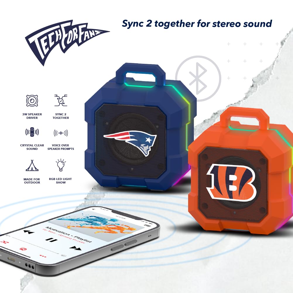 Soar Ncaa Shockbox Led Bluetooth Speaker, Washington Huskies