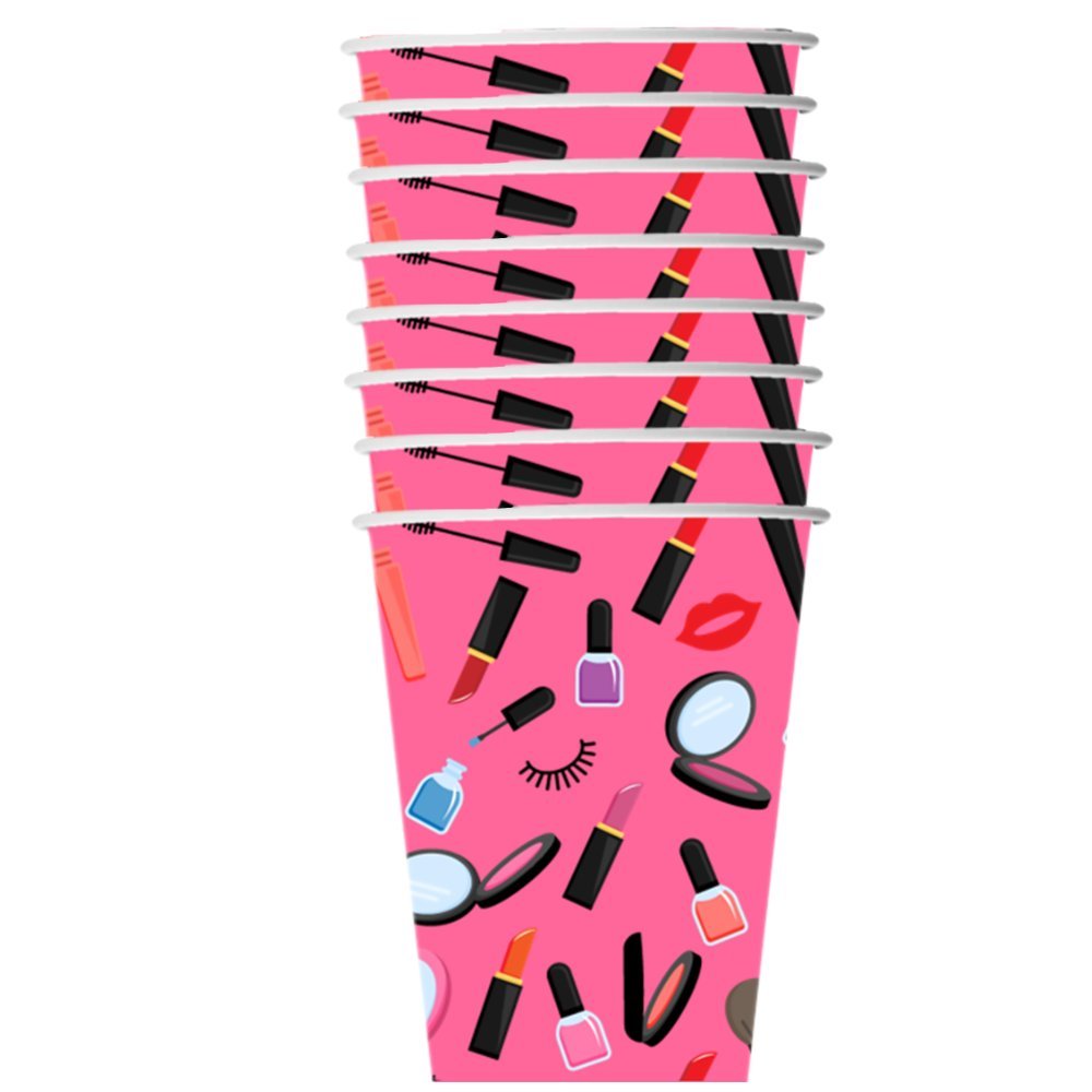 Makeup Glamour Birthday Party Supplies Set Plates Napkins Cups Tableware Kit For 16