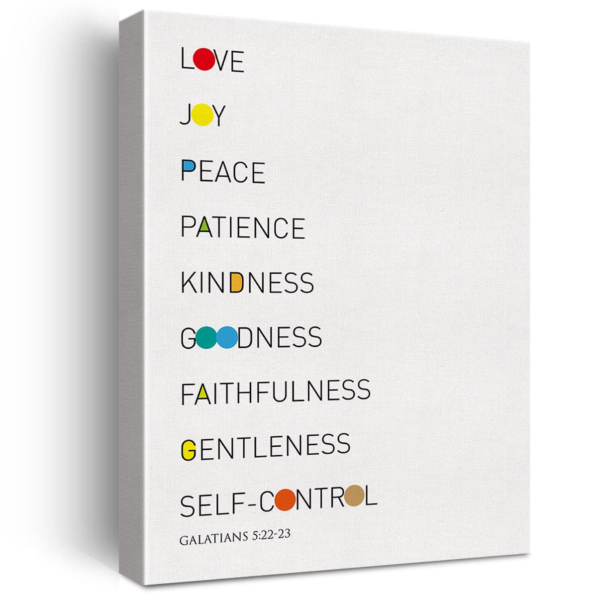 Bible Verse Fruit Of The Spirit Things Print Canvas Home Wall Decor Scripture Art Painting 12X15 Poster Framed Ready To Hang Chr