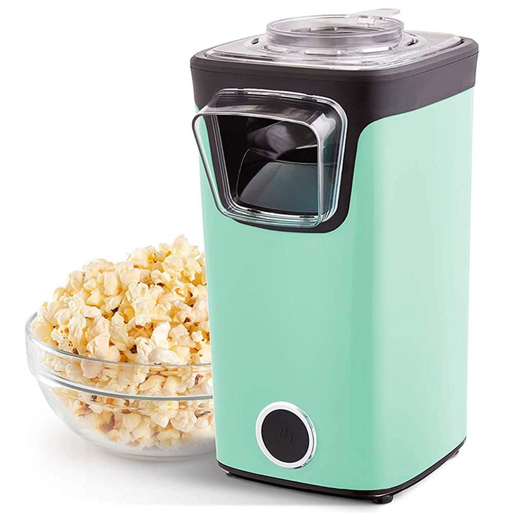 Dash Turbo Pop Popcorn Maker With Measuring Cup To Portion Popping Corn Kernels + Melt Butter, 8 Cup Popcorn Machine - Aqua