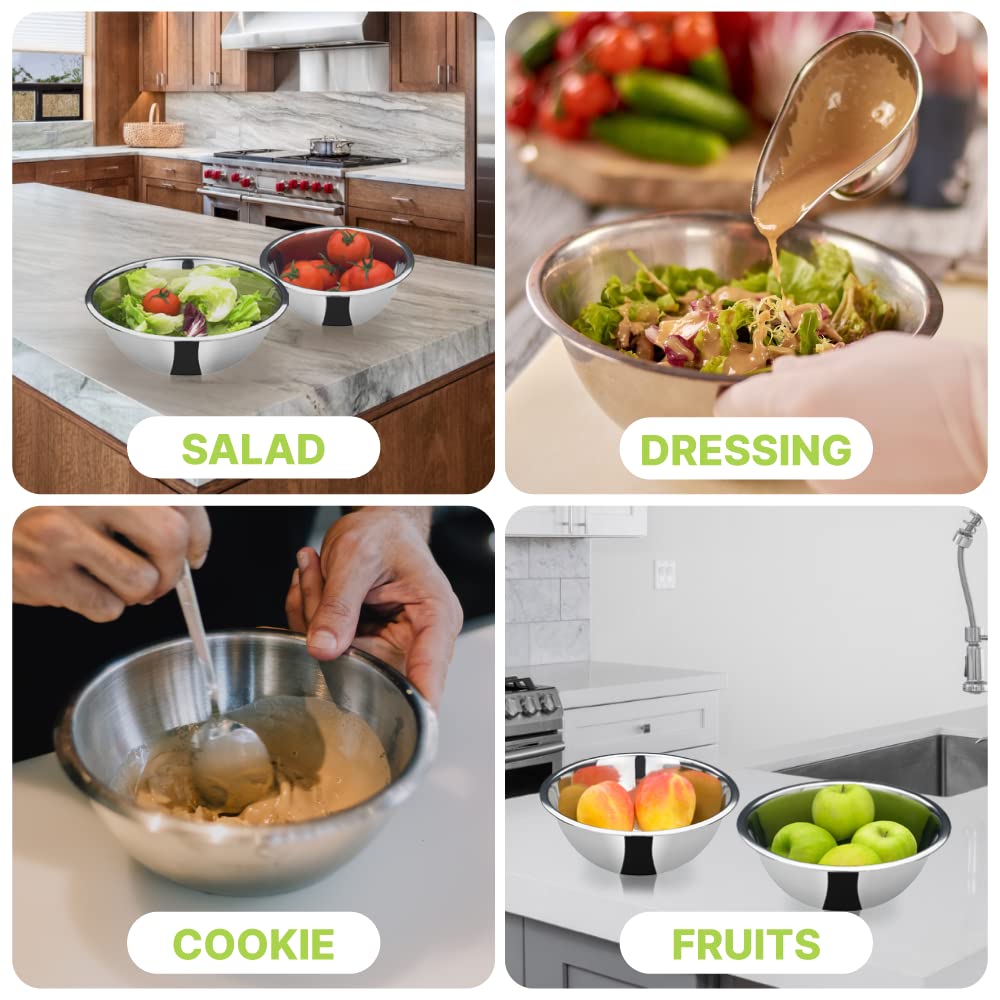 Truecraftware - 1 Heavy Duty Stainless Steel Mixing Bowl - 1 1/2 Quart