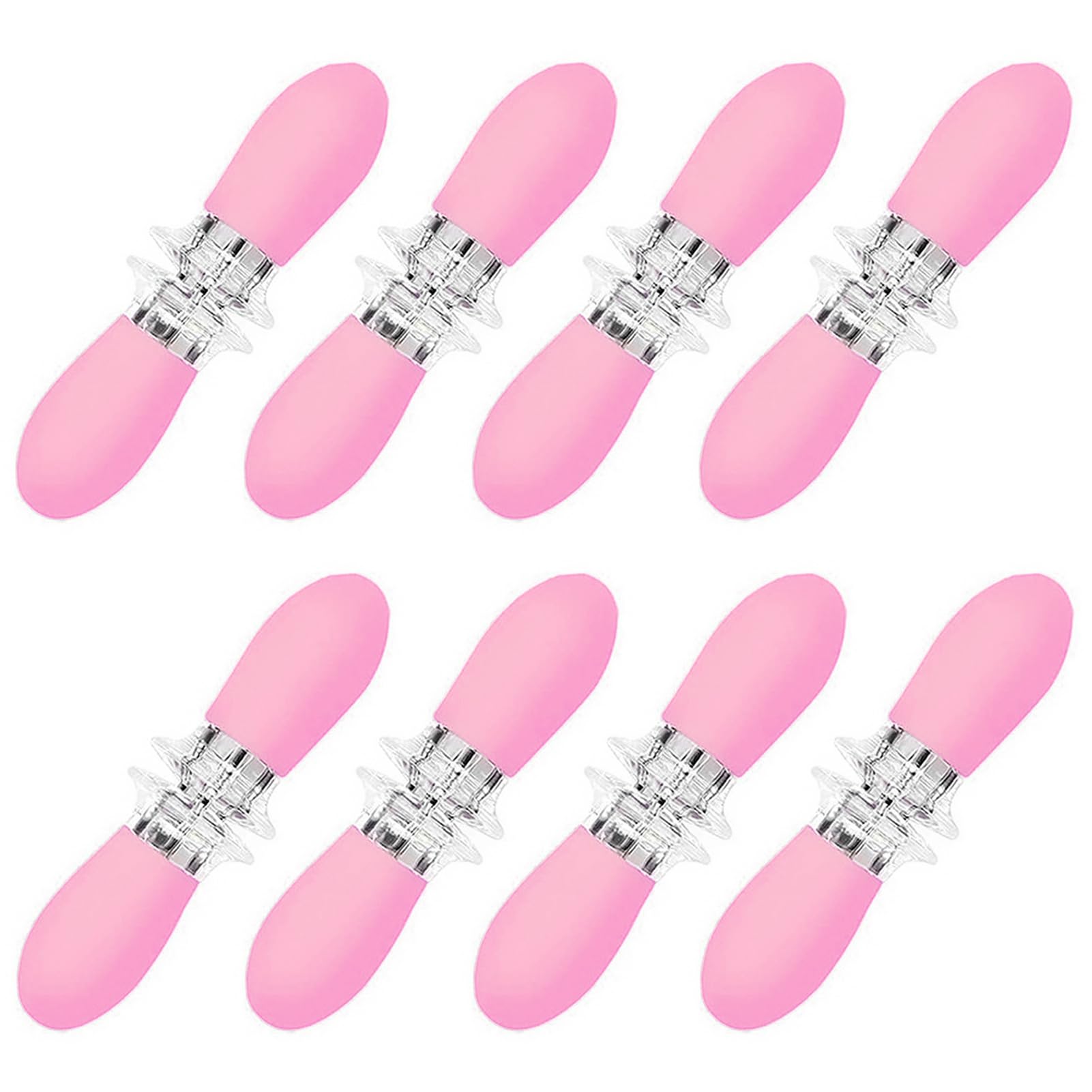 16Pcs/8 Pairs Pink Corn Holders,Peouwnes Stainless Steel Corn Cob Holders Corn On The Cob Skewers, Corn On The Grill, Interlocki