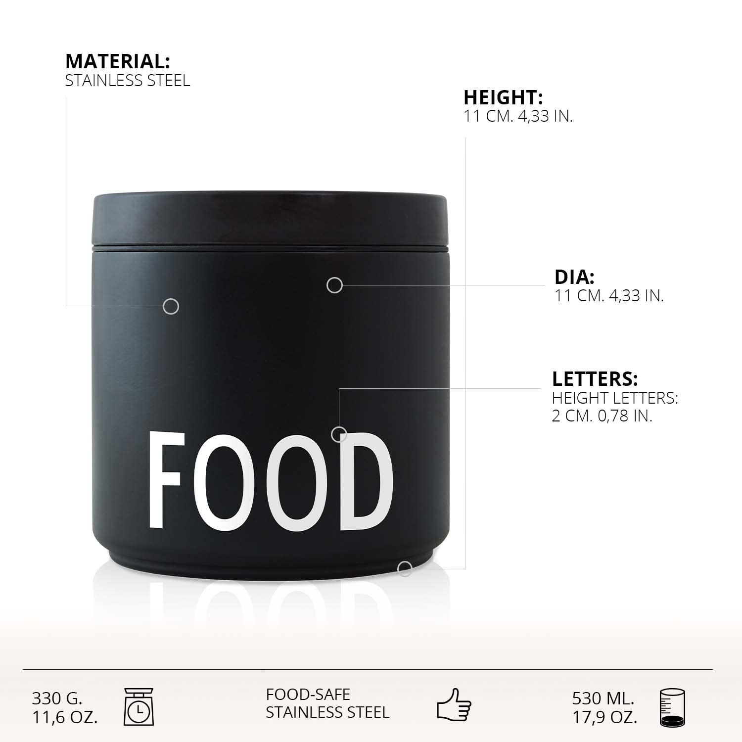 Design Letters Insulated Food Bowl With Spoon/Fork | Thermos For Hot Food Leak-Poof Lid | Insulated Food Jar Wide Mouth | To Go