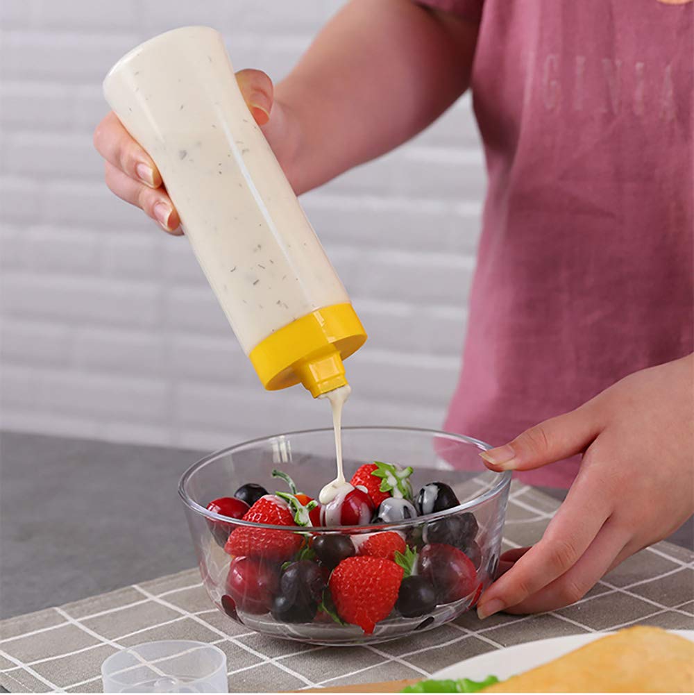 Kakamono 2-Pack Porous Squeeze Bottles,Leak Proof Refillable Condiment Container For Kitchen Use,Salad Dressings,Top Dispensers