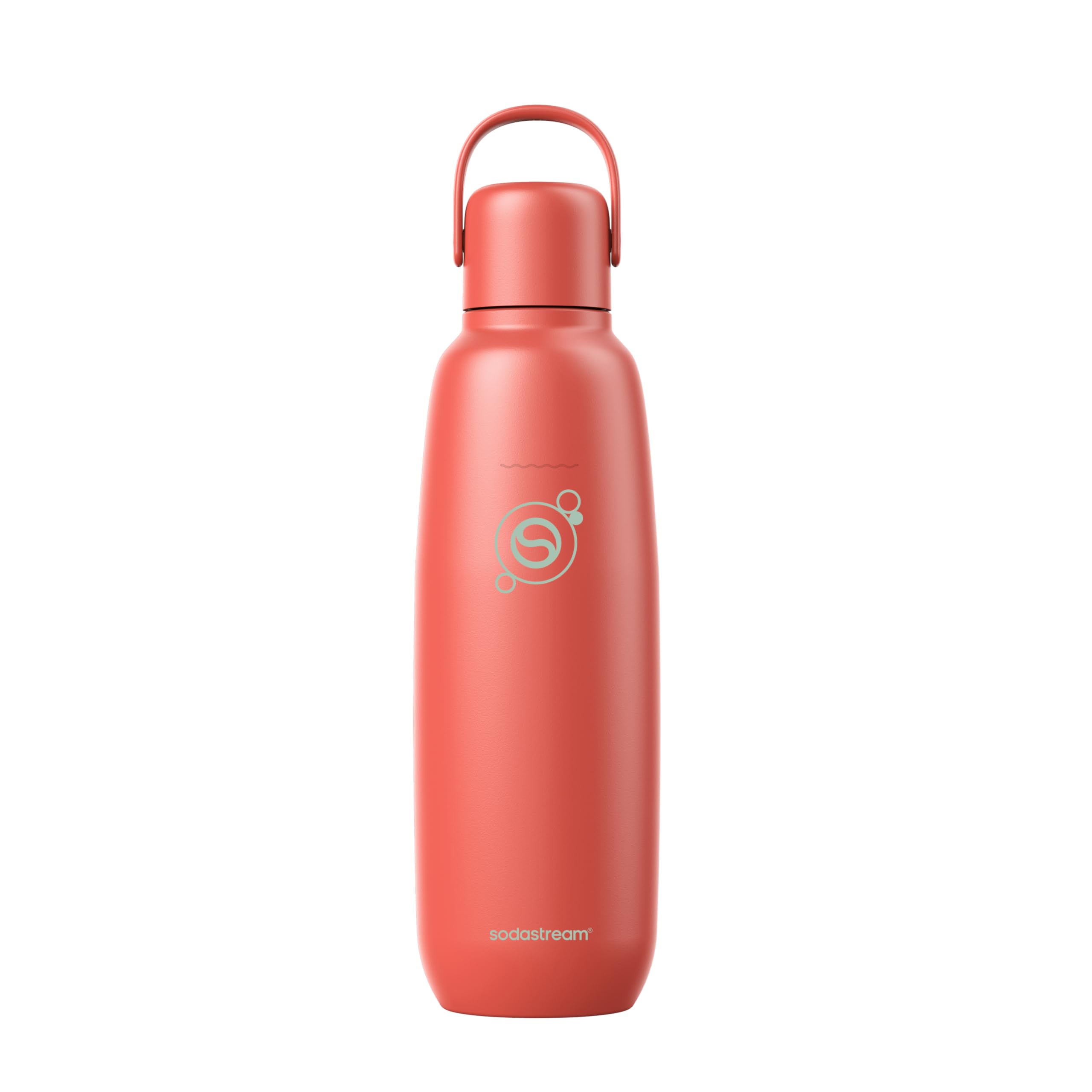 sodastream Fizz & Go Cool - All Metal Bottle (Papaya) Carbonating Bottle Capacity, 0.9L
