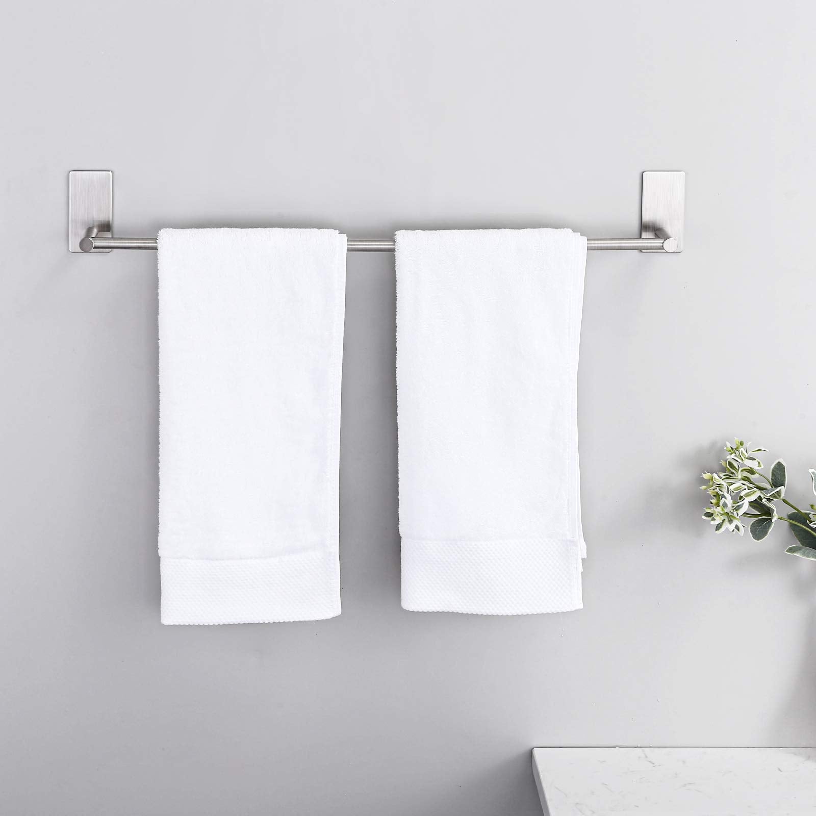 KES Self Adhesive Towel Bar  No Drill Towel Bar 24-Inch for Bathroom Towel Hangers Stick on Sticky Towel Holder SUS304 Stainless Steel Rustproof Brushed Finish  A7000S60B-2