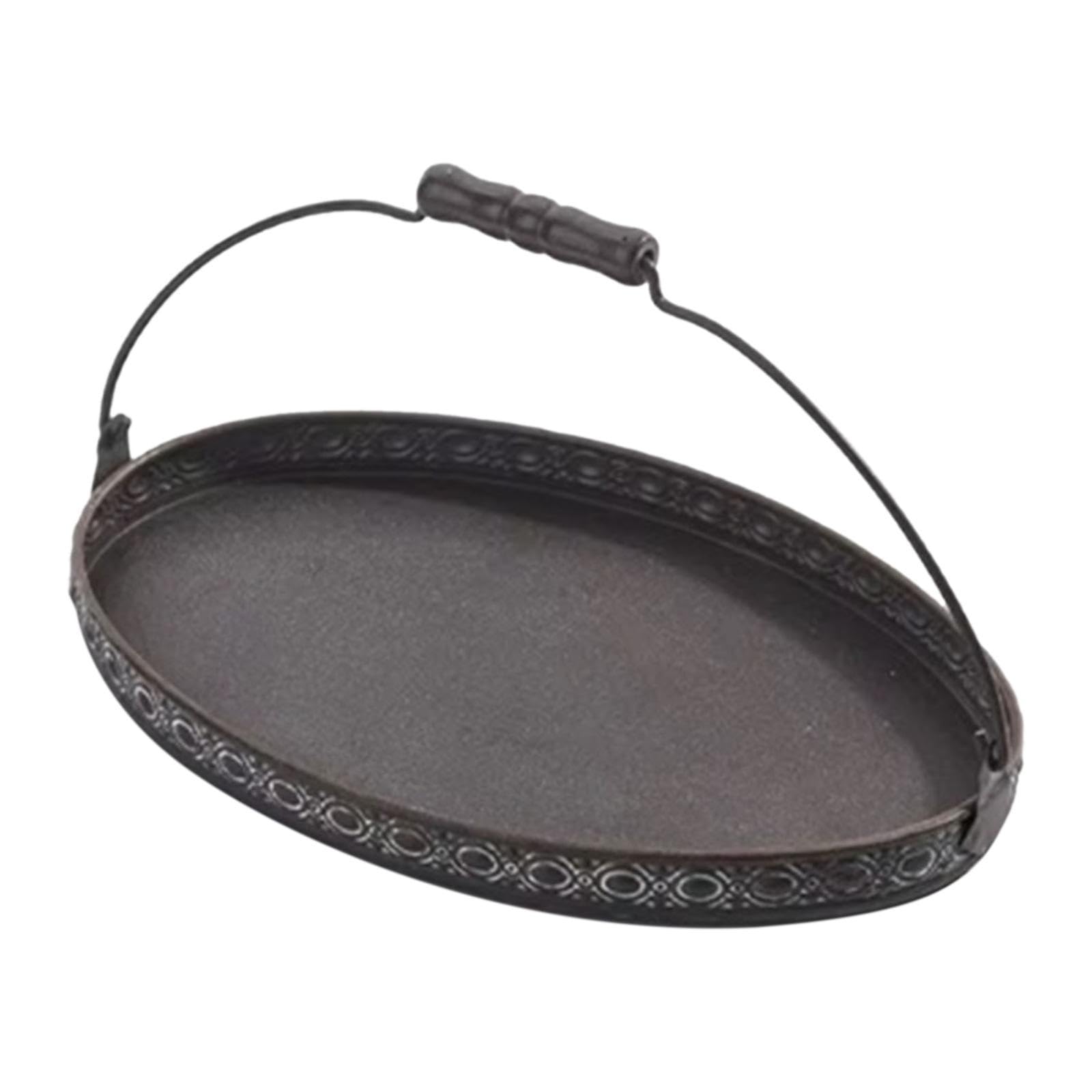Ecomistiq Iron Tray Food Fruit Serving For Counter Coffee Table Kitchen Oval L|Serving Trays Dishes & Platters|Serveware|Dinnerw