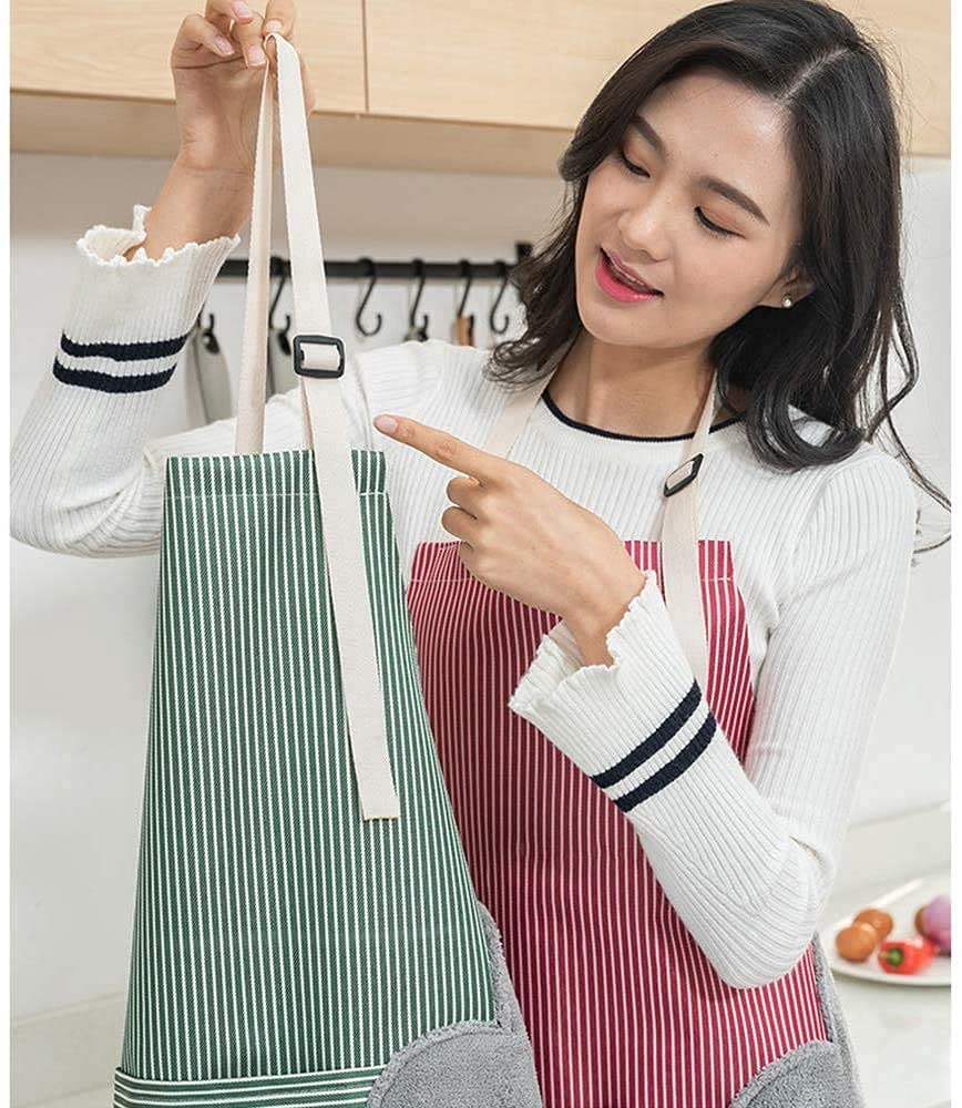 Solida Striped Kitchen Apron With Pockets