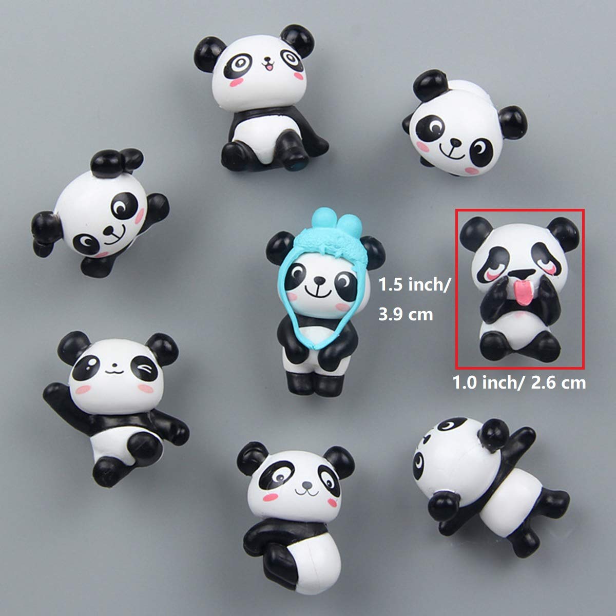 Decorative Refrigerator Magnets, Perfect Fridge Magnets For House Office Personal Use (8Pcs Pandas 1)