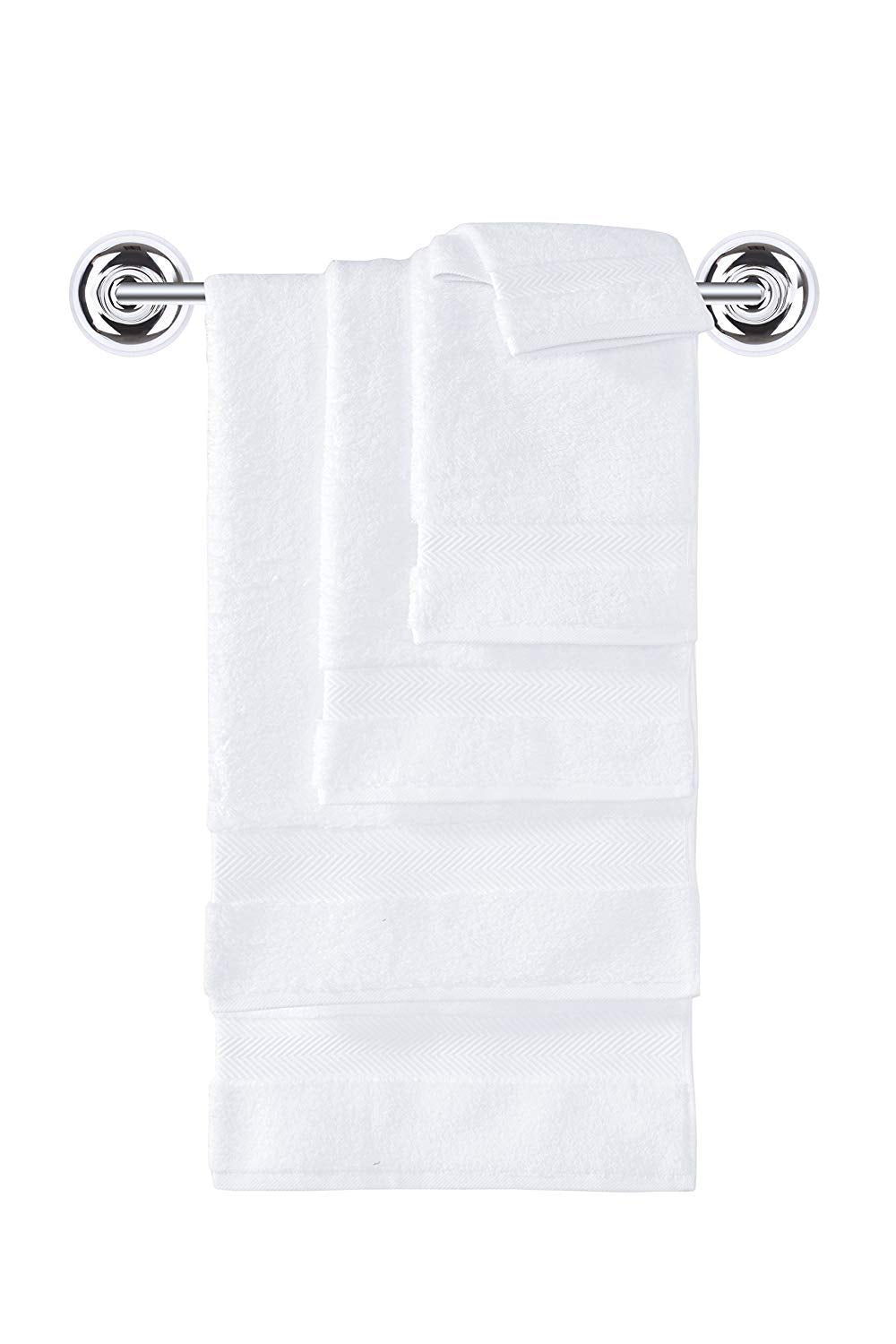 Ctt Classic Turkish Towels Set Of 6-100% Turkish Cotton, Absorbent & Comfy, Includes 2 Bath Towel 2 Hand Towel & 2 Washcloth | (