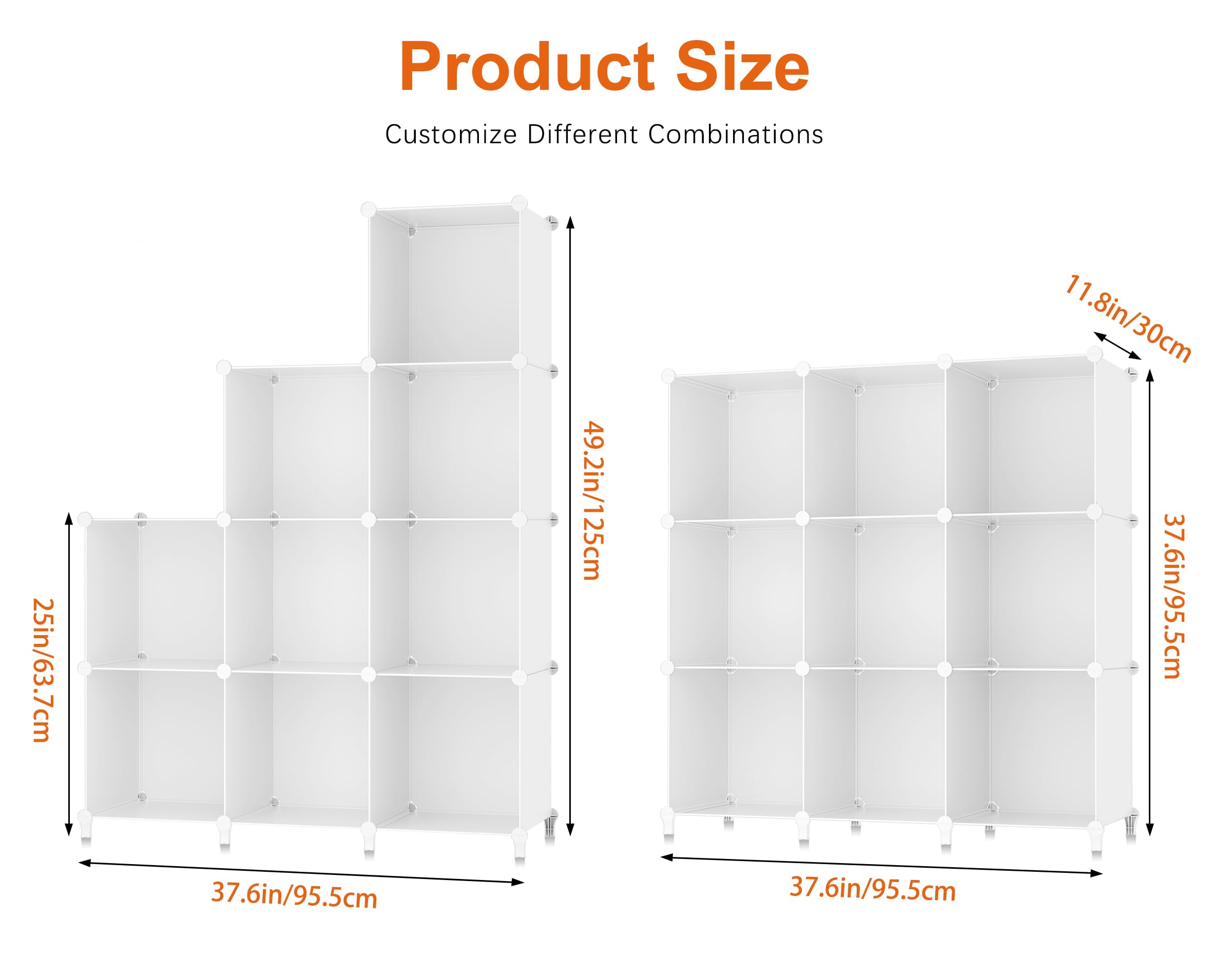 HOMIDEC Closet Organizer  9-Cube   Portable Storage Shelves for Garment Racks  Closet  Wardrobe