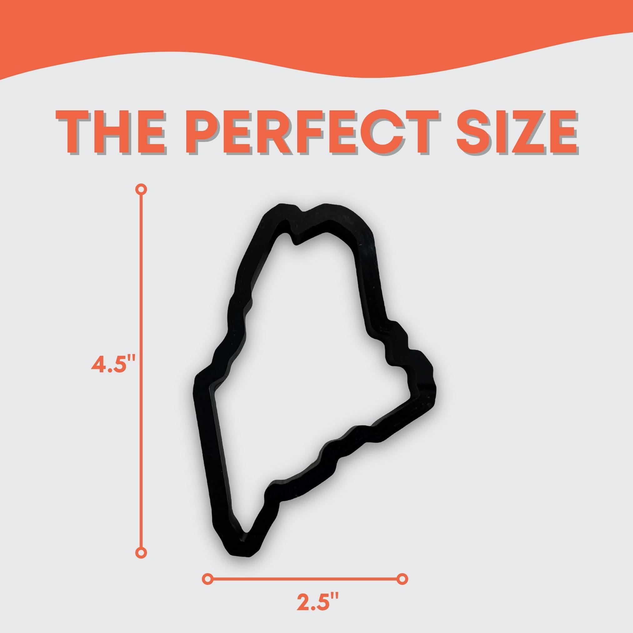 Maine State Cookie Cutter With Easy To Push Design (4 Inch)