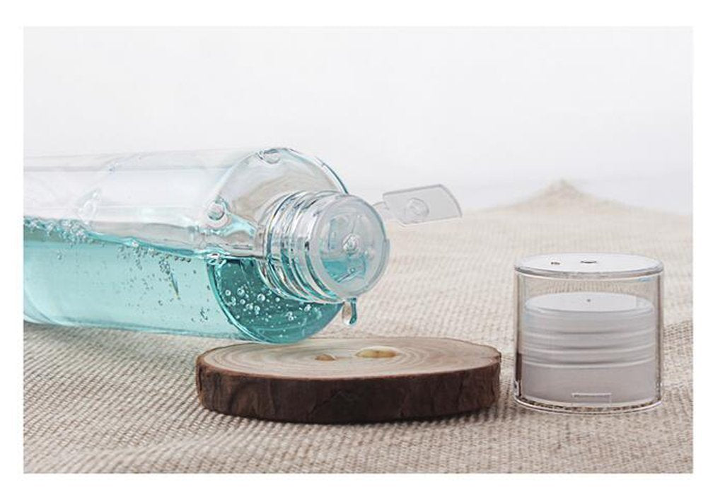 3Pcs 150Ml/ 5Oz Empty Clear Refillable Plastic Toner Lotion Bottle Jar Container Travel Cosmetic Makeup Essential Oil Packing Bo