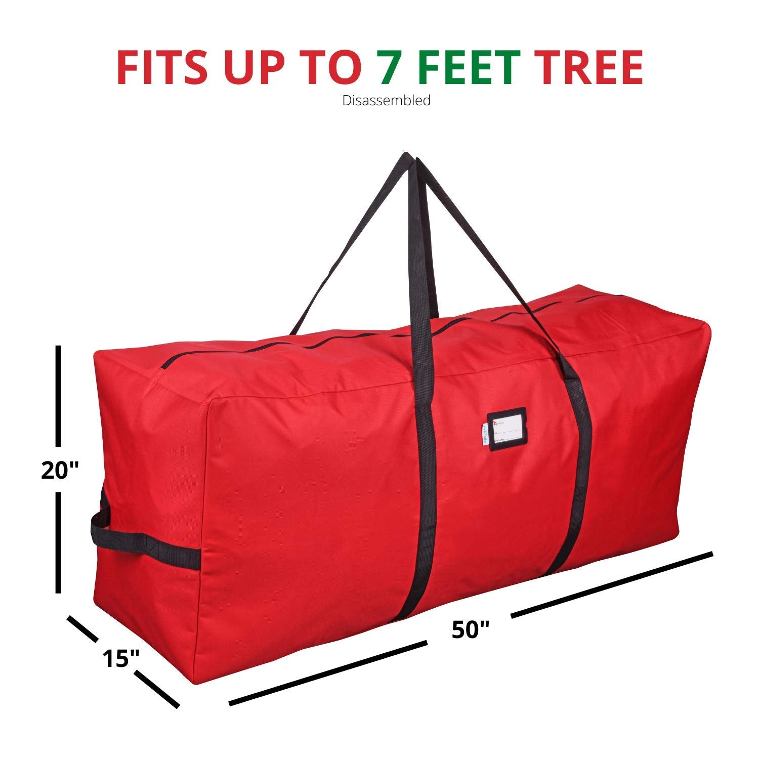 Primode Christmas Tree Storage Bag | Fits Up to 7-8 Ft. Disassembled Holiday Tree | 50    x 15    x 20    Tree Storage Container