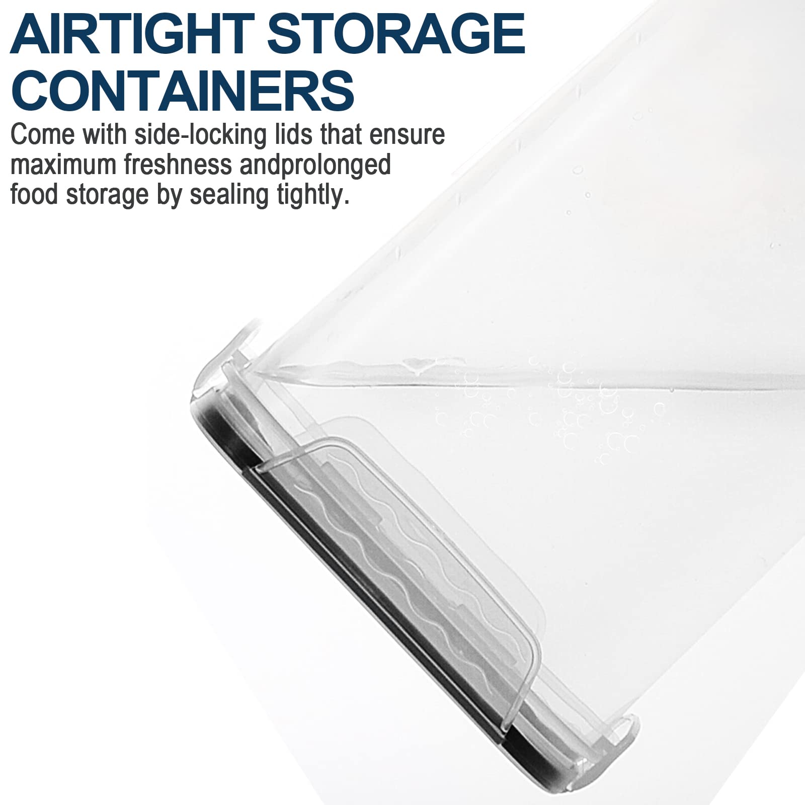 M Mcirco Extra Large 7Qt / 6.5L/220Oz Tall Food Storage Containers, Wide & Deep, 4-Piece Plastic Airtight Kitchen Pantry Storage