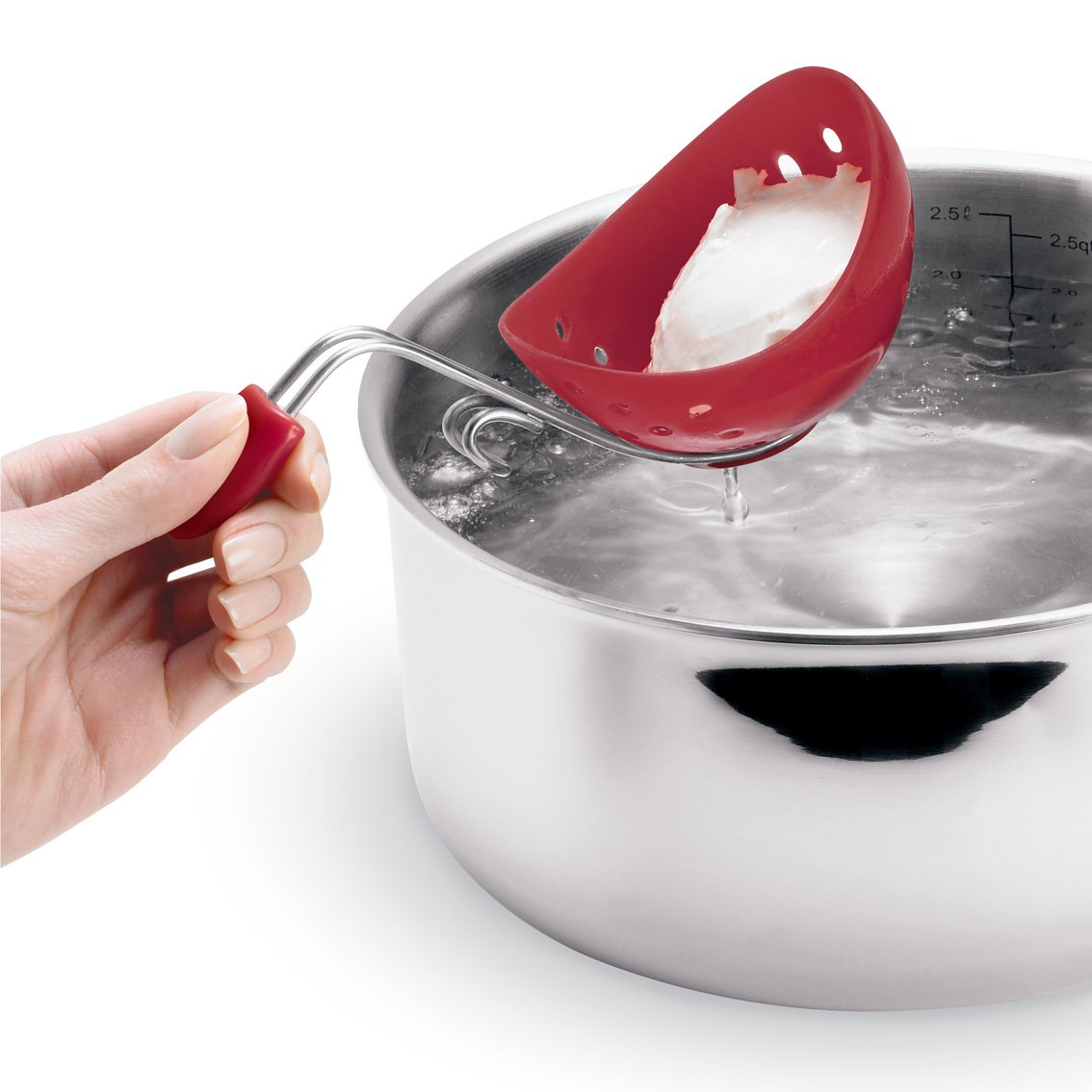 Browne & Co Cuisipro Egg Silicone Poacher Set Of 2, Red