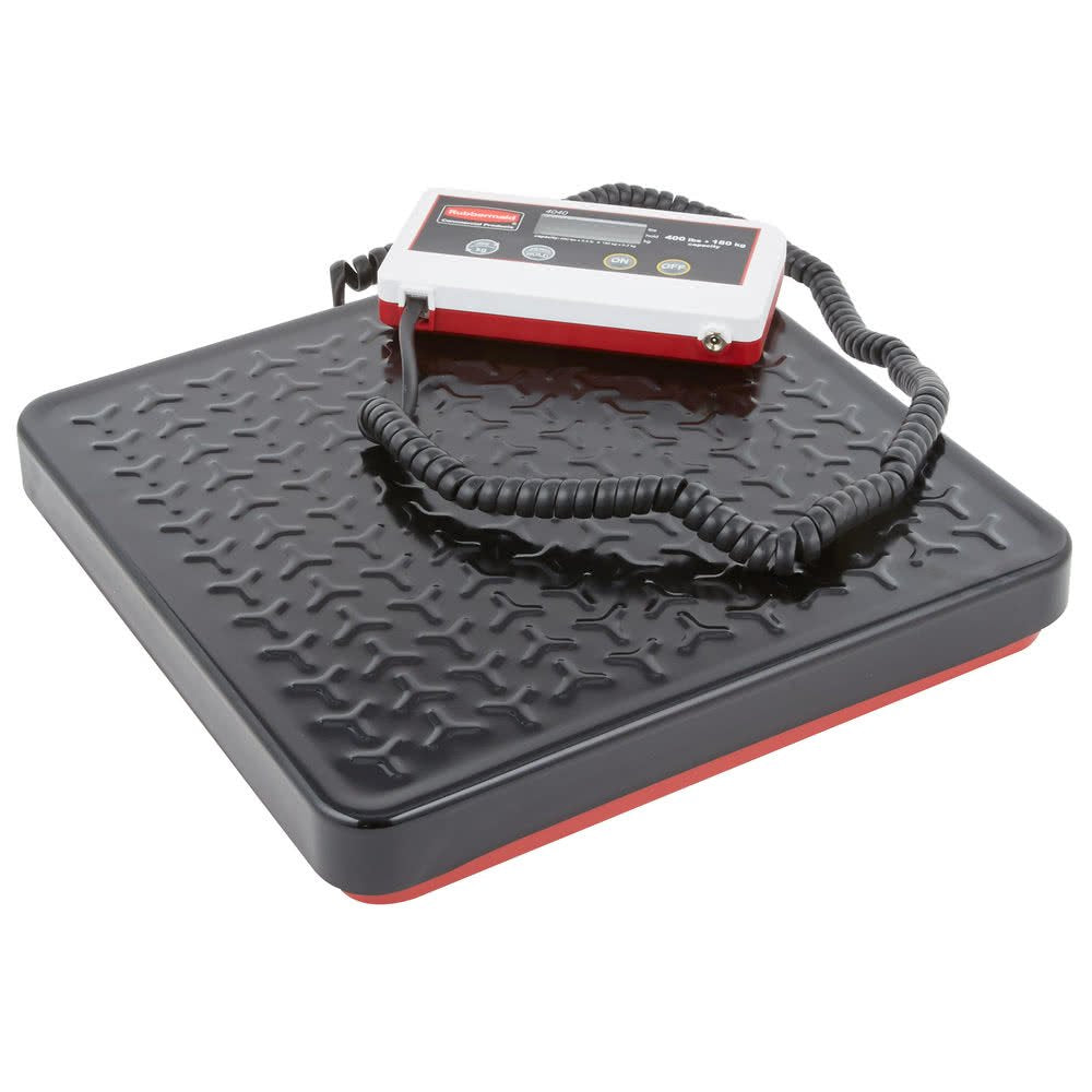 Rubbermaid Commercial Products Digital Receiving Scale, 400-Pound Capacity, Heavy-Duty Non-Skid Shipping And Postal Scale, Food