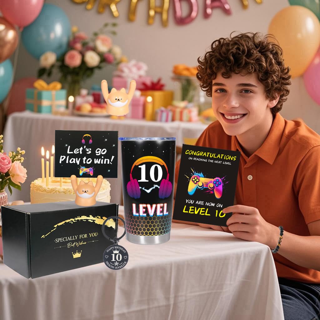 Carselage 10 Year Old Boy Gifts, 10th Birthday Gifts Decorations for Son, Gamer Gifts for Teenage Boy, Christmas Gift for Kids,