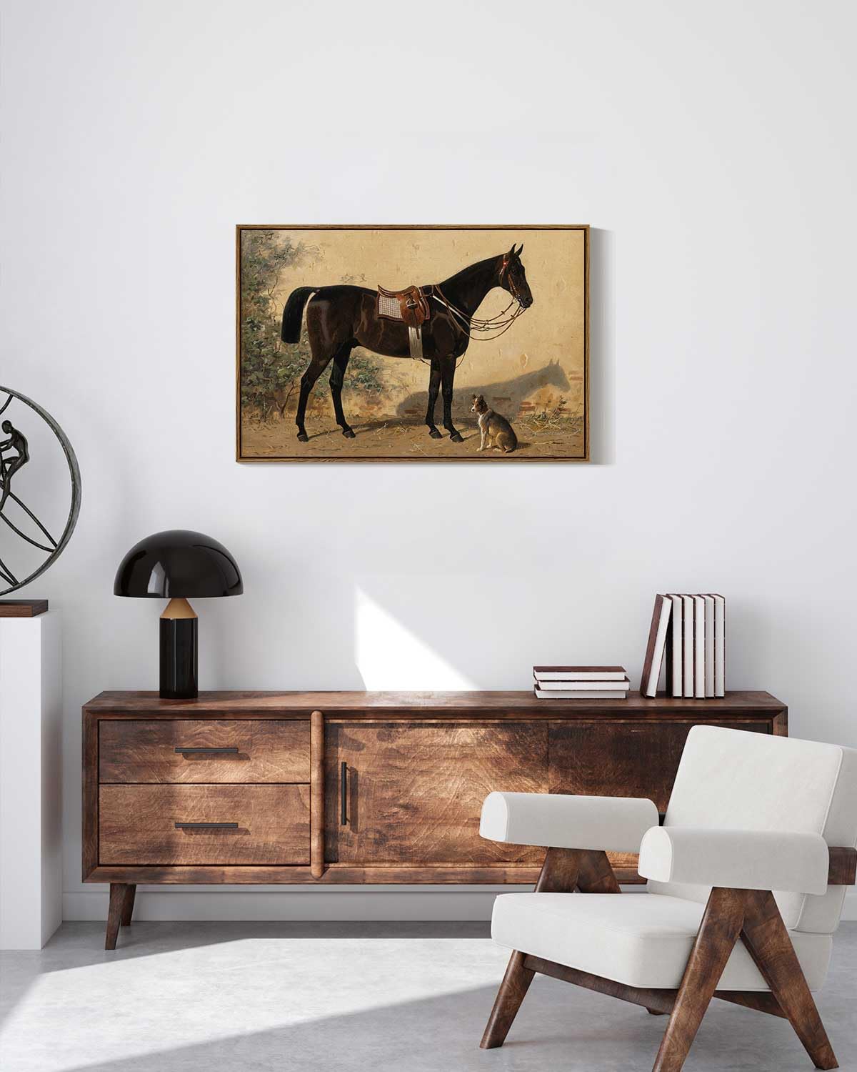 Arpeotcy Framed Canvas Horse Large Wall Art, Horse Art Print For Home Decor, Farmhouse Country Wall Decor For Living Room, Bathr