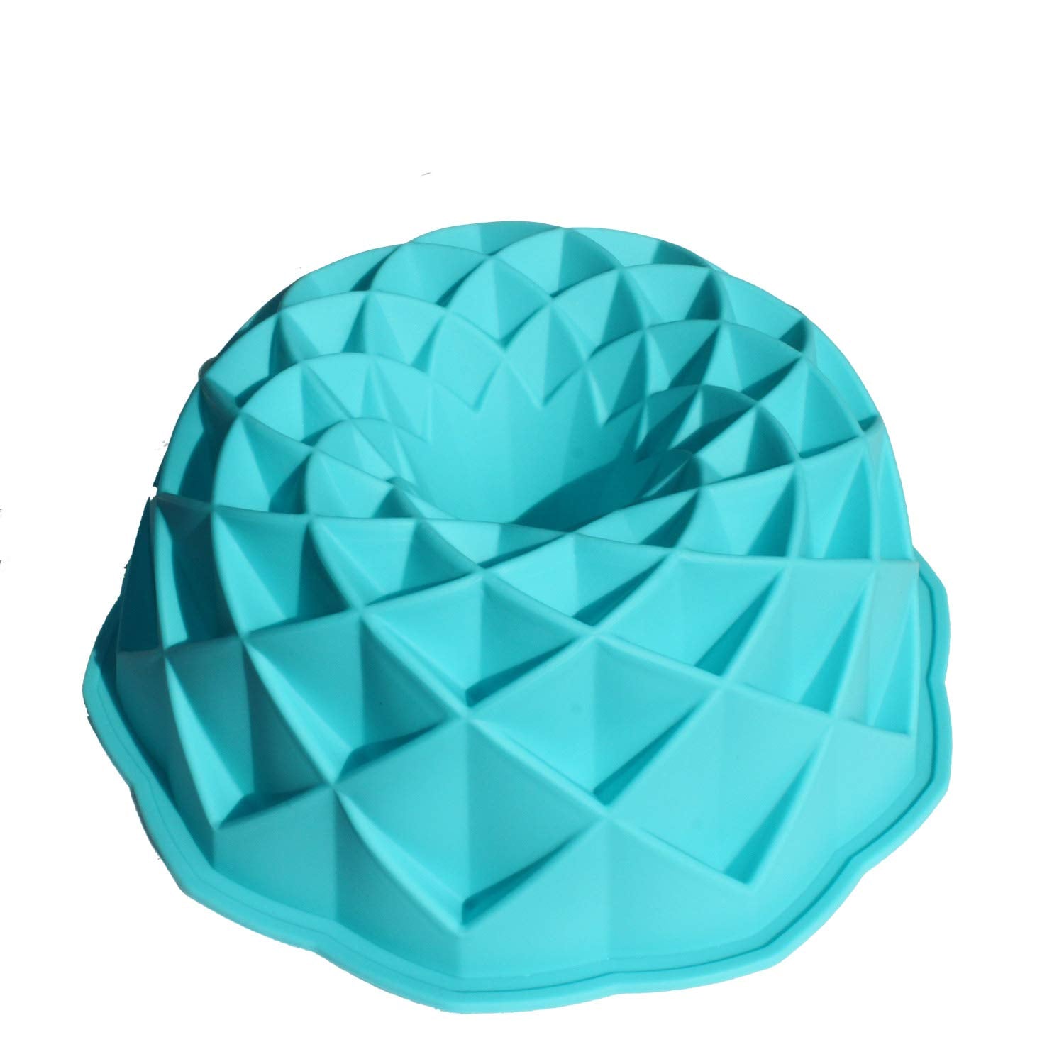 X-Haibei Cake Pan Bread Gelatin Jello Pudding Baking Silicone Mold Dia. 8.3-Inch