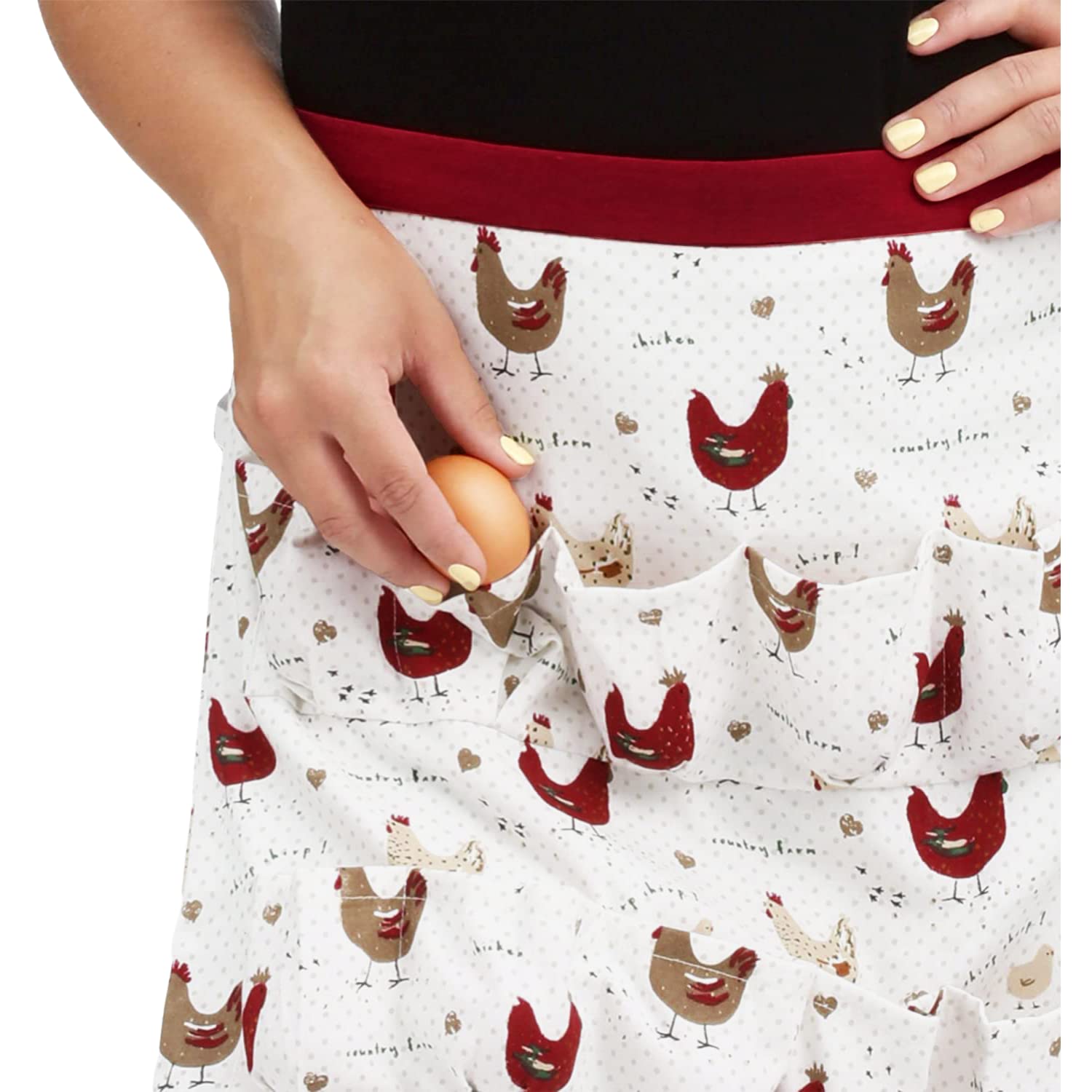 Chicken Egg Collecting & Gathering Apron 12 Pockets By Cackleberry Home, Farmhouse Chicken