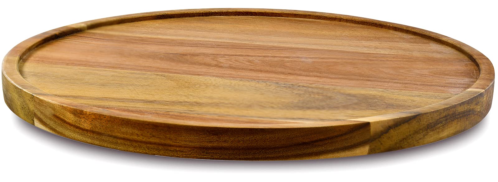 12'' Acacia Wood Lazy Susan Organizer Kitchen Turntable For Cabinet Pantry Table Organization