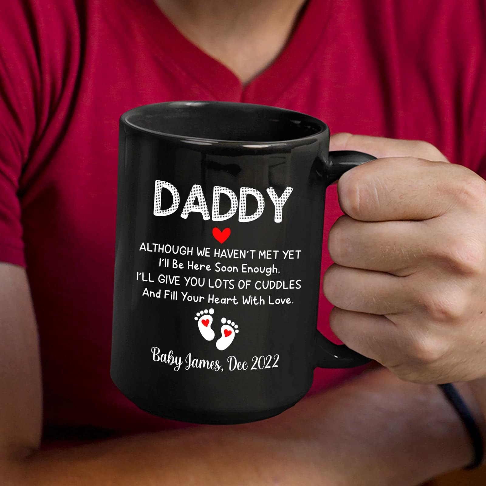 Personalized Daddy Coffee Mug, Gifts Ideas for Dad, Daddy, Father, Father-in-law, Unique Gifts Idea For Men & Husband, Custom Da