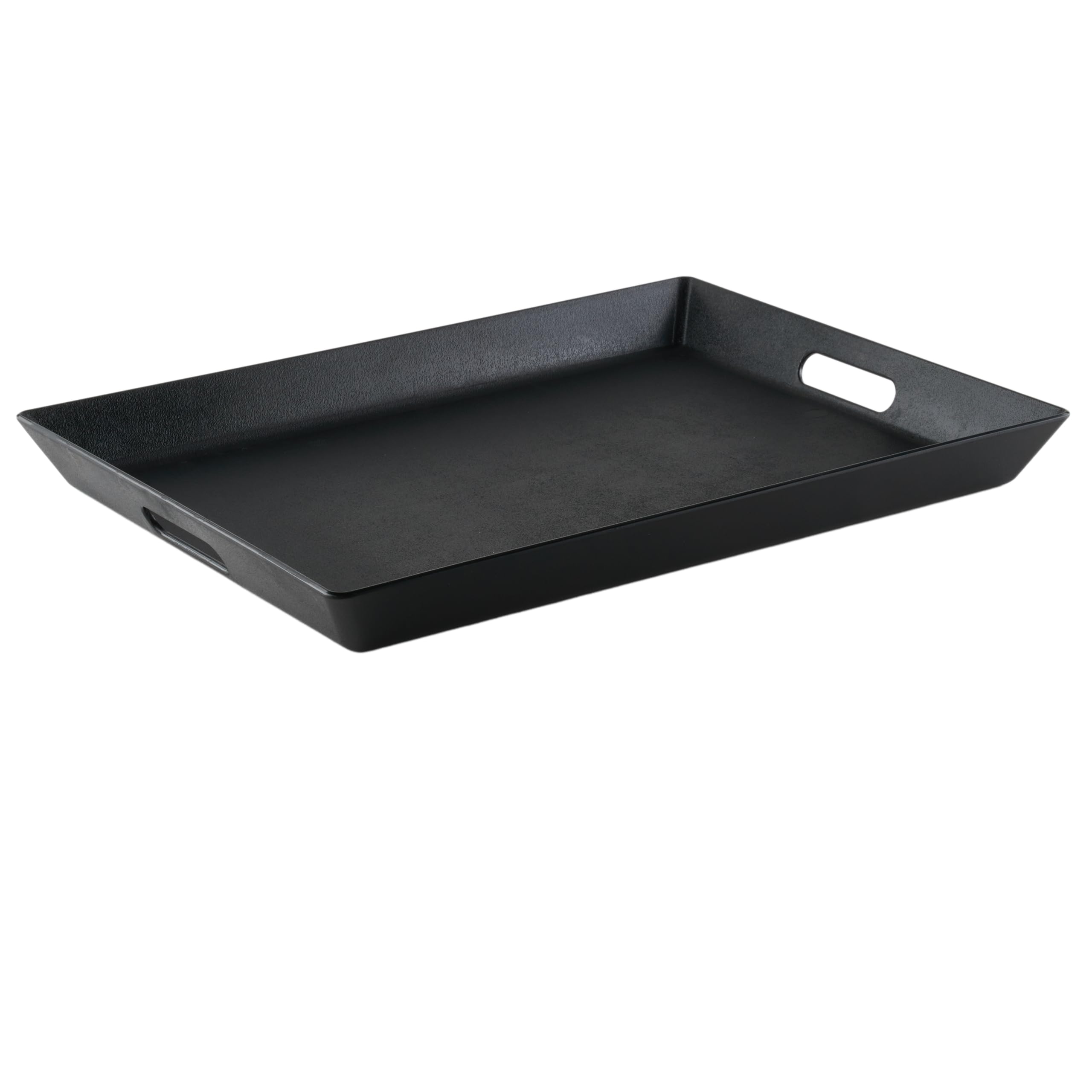 G.E.T. RST-1522-BK Non-Skid Ottoman / Coffee Table Serving Tray, 15 x 20, Black