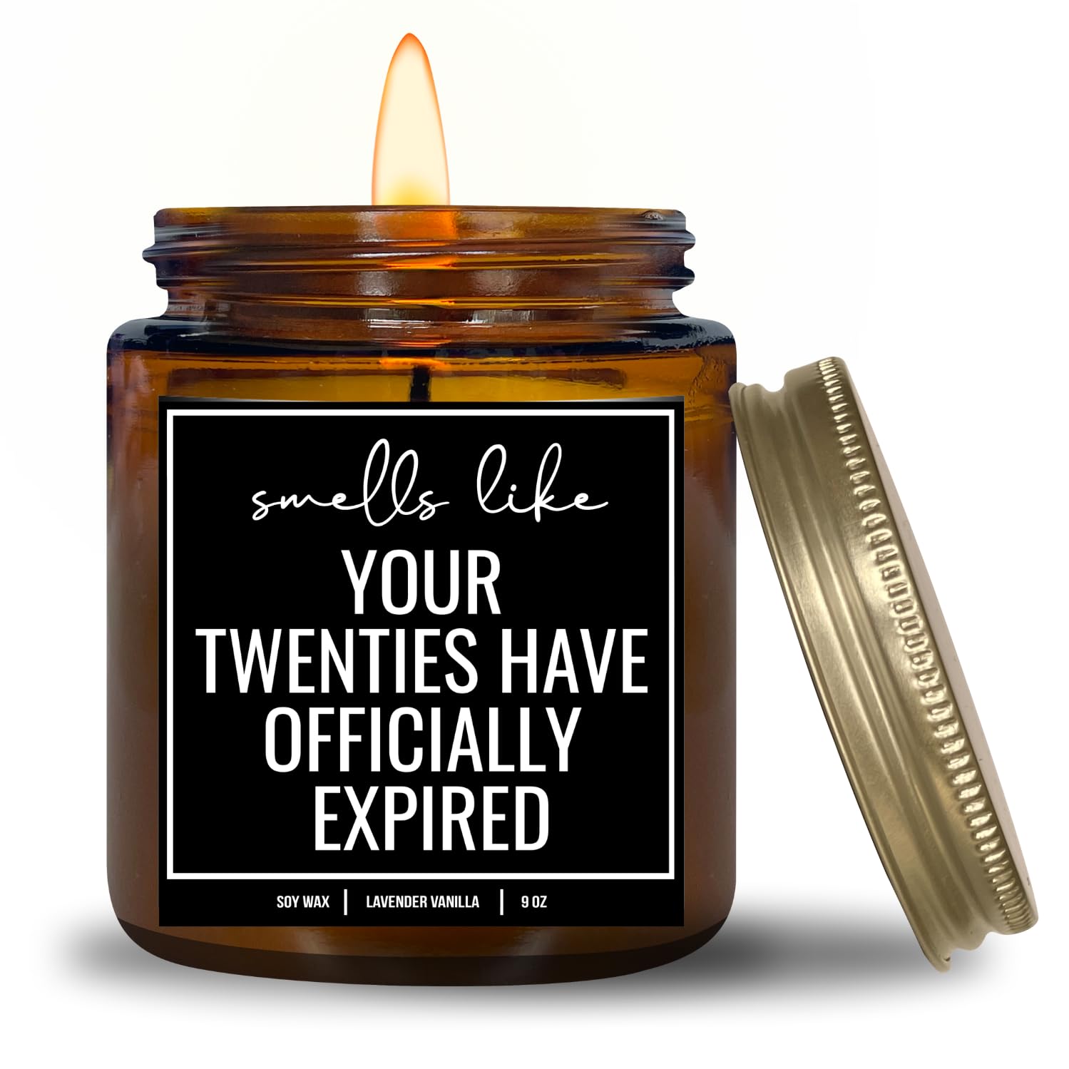 YouNique Designs 30th Birthday Candle Gifts for Women Men, 9 Oz, 30th Birthday Gifts for Her Him, Dirty Thirty 30 Year Old Birth