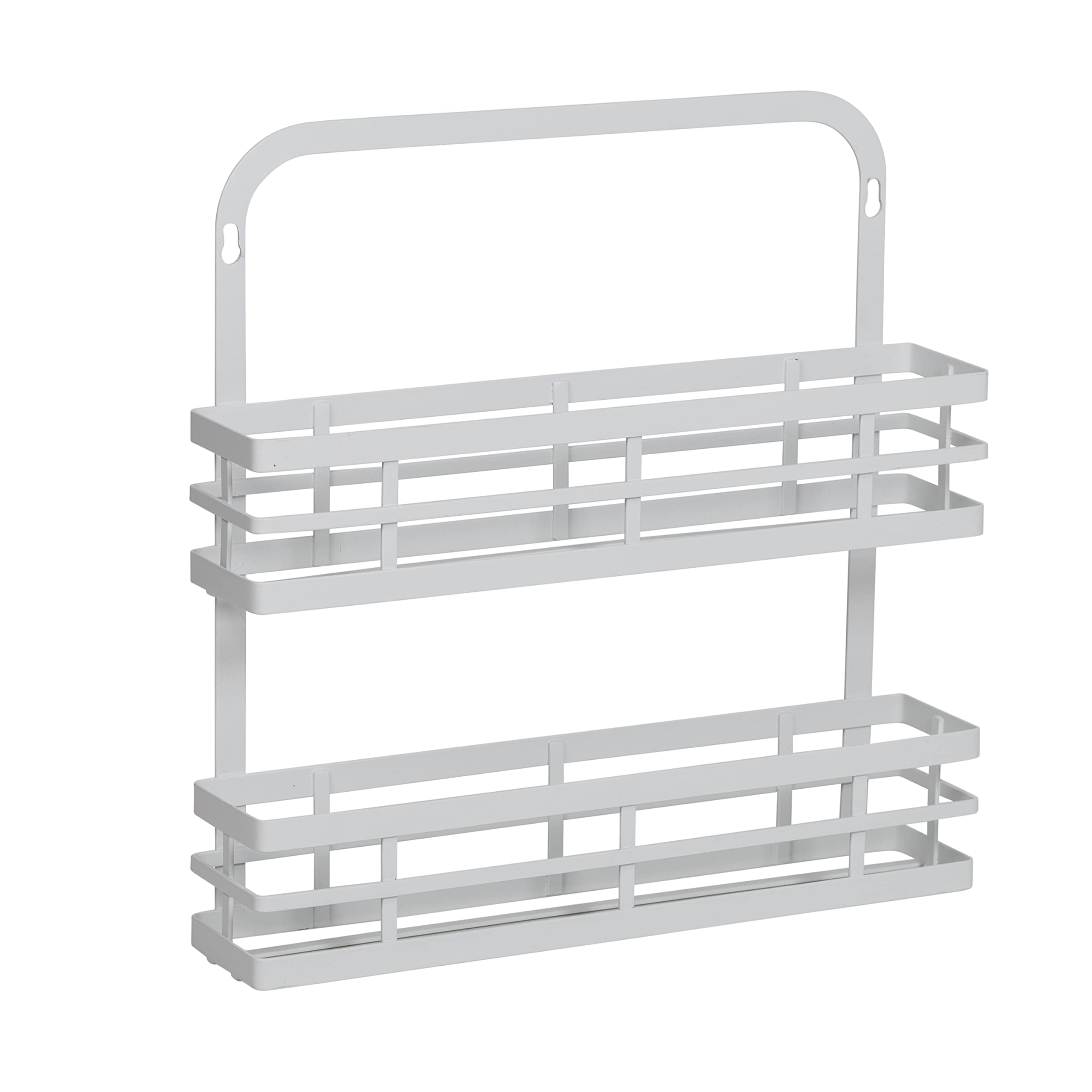 Honey-Can-Do Honey Can Do Modern Wall Spice Rack Shelf With 2 Tiers, White Kch-09428 White