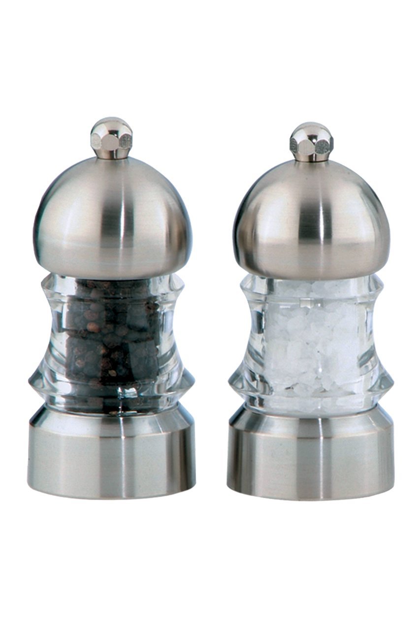 Chef Specialties 3.5'' Metro Pepper Mill And Salt Mill Set, Clear