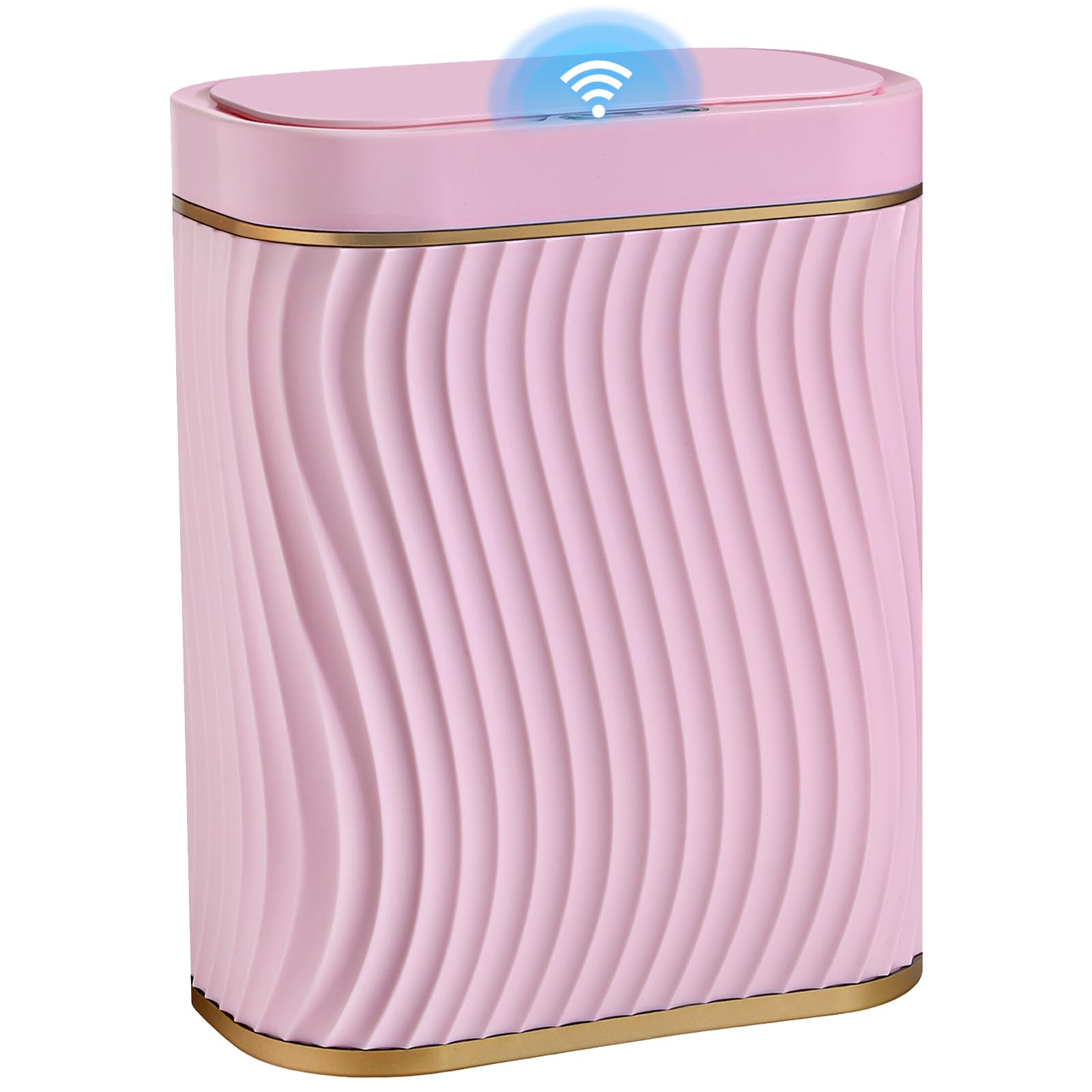 steo spce Bathroom Small Trash Can with Automatic Touchless Lid, 2.6 Gallon Smart Garbage Can Narrow Waterproof Trash Bin for Be