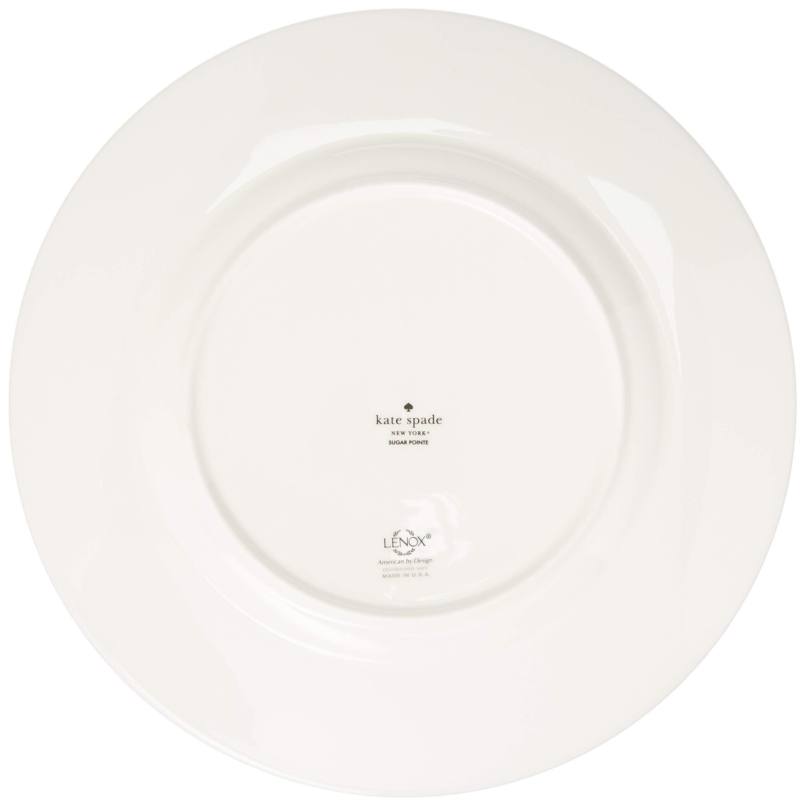 Kate Spade New York Sugar Pointe Dinner Plate, 1.15 Lb, White