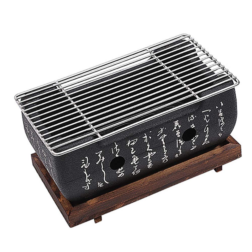Japanese Style Barbecue Grill Portable Food Charcoal Stove/Bbq Plate Household Barbecue Tools Accessories (Bbq Grill (24X12.5Cm)