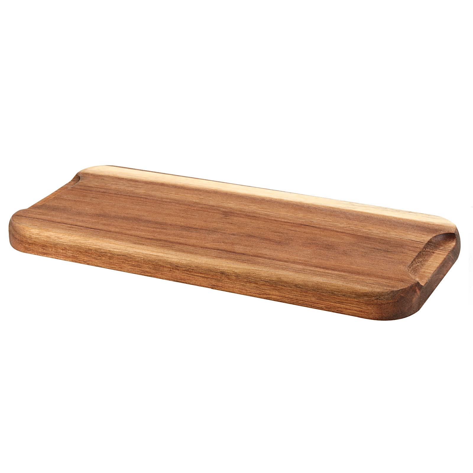 Seunmuk 6 Pack 12 X 5 X 0.78 Inch Wooden Serving Platters, Rectangle Natural Solid Acacia Wood Serving Tray And Platter, Wooden