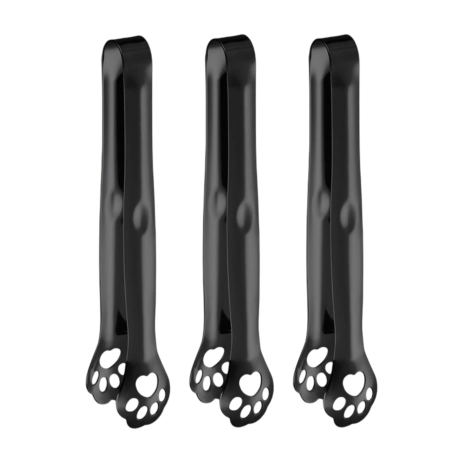 Ujeavette 3X Stainless Steel Food Clips Baking Bread Clamp For Frying Black