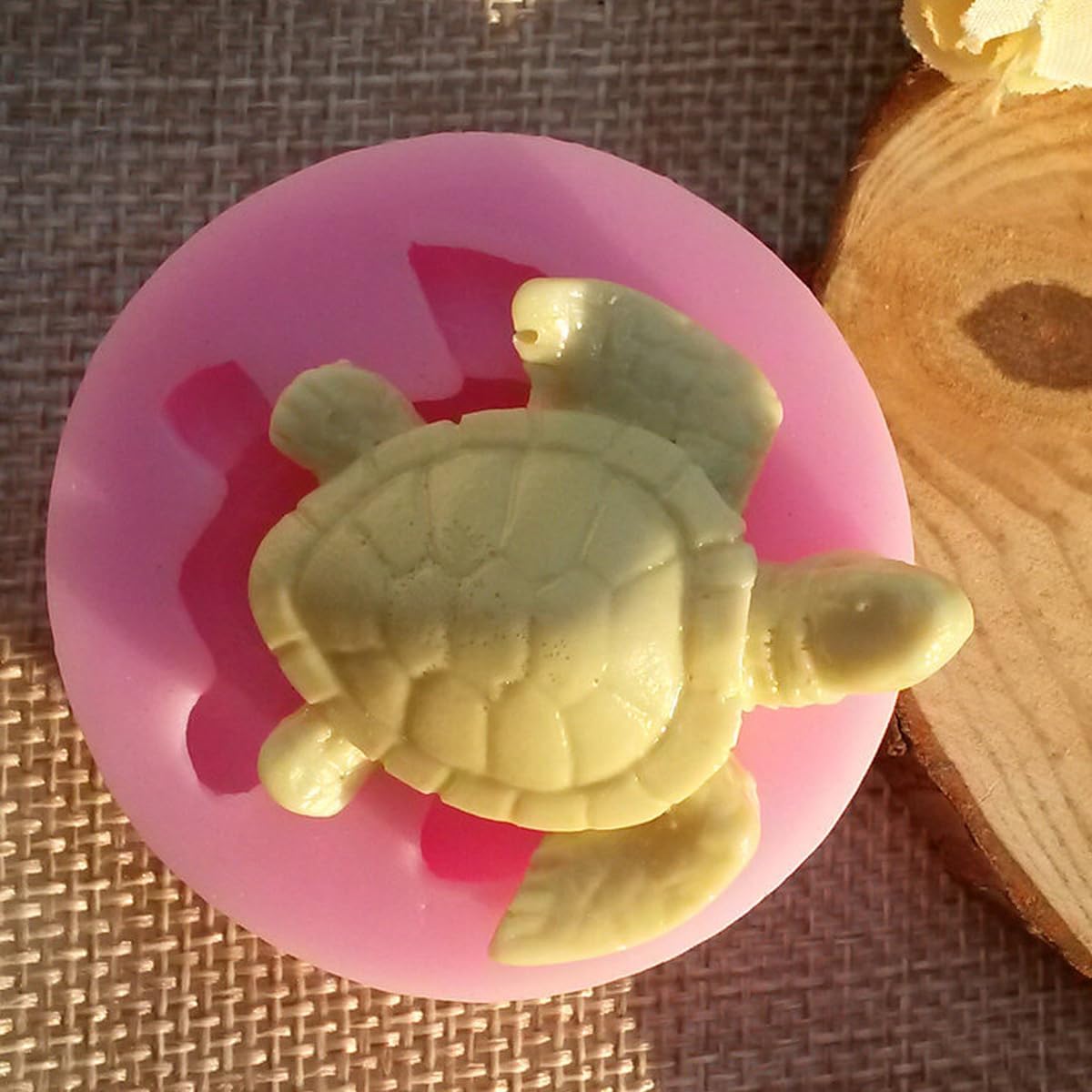 Fafahouse 6 Pack Sea Turtle Silicone Mold, Turtle Candy Fondant Mold, Tortoise Chocolate Making Mold For Desserts Diy Baking Cak