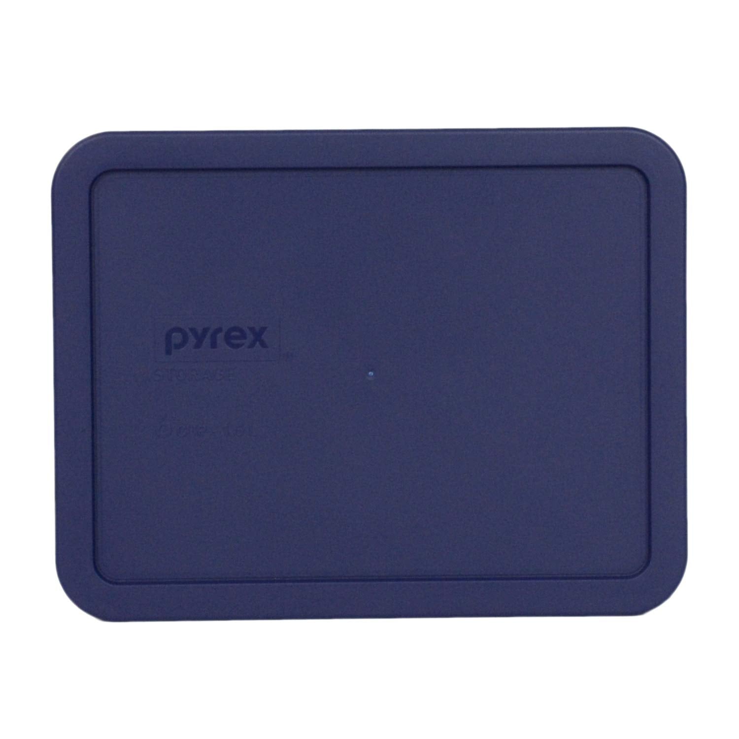 Pyrex 7211-Pc 6-Cup Blue Plastic Food Storage Lids, Made In Usa - 3 Pack