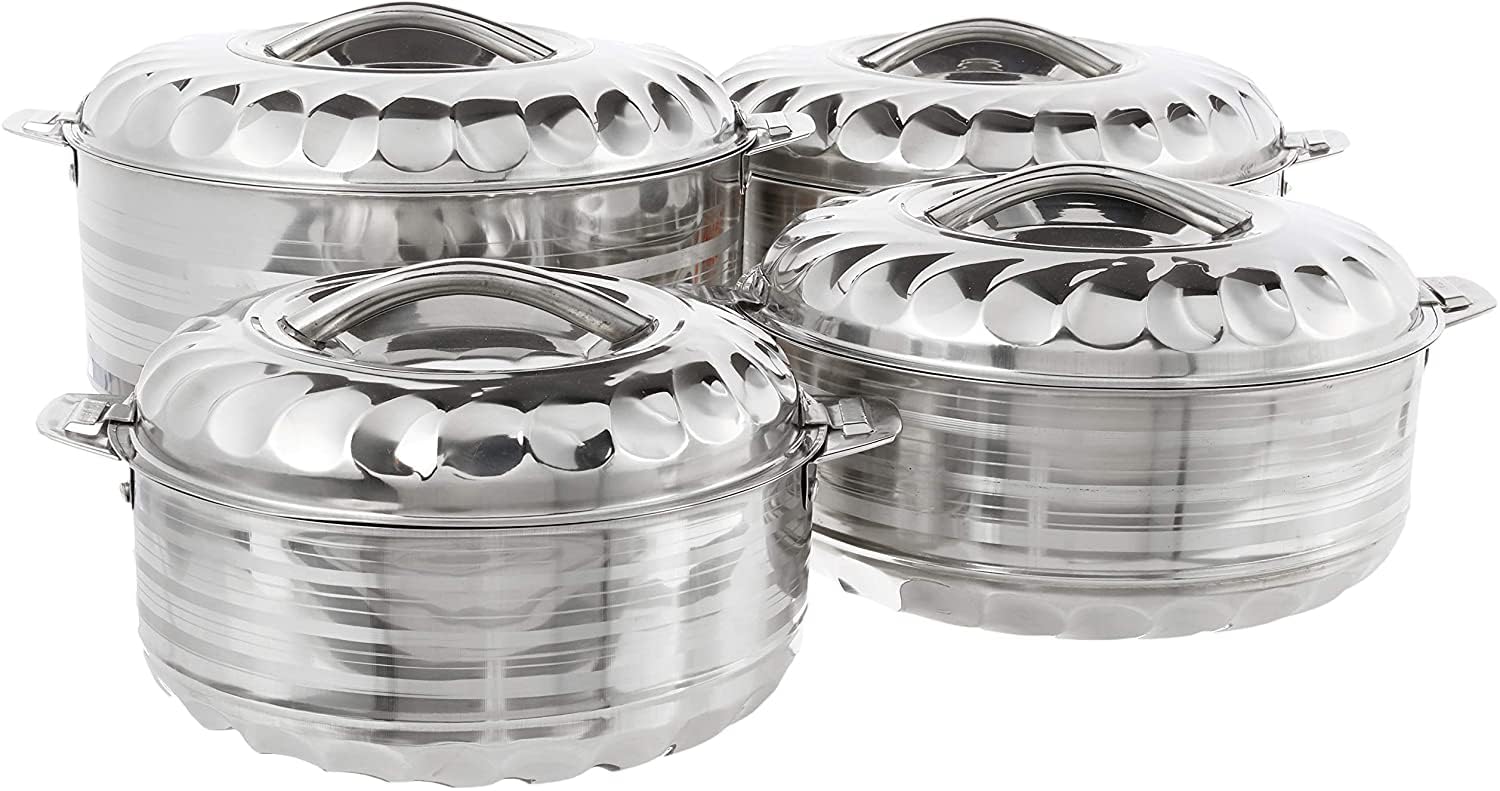 T TABAKH Insulated Casserole Dish with Lid Hot Pot Food Warmer/Cooler  Thermal Soup, Salad Serving Bowl  Stainless Steel Conta