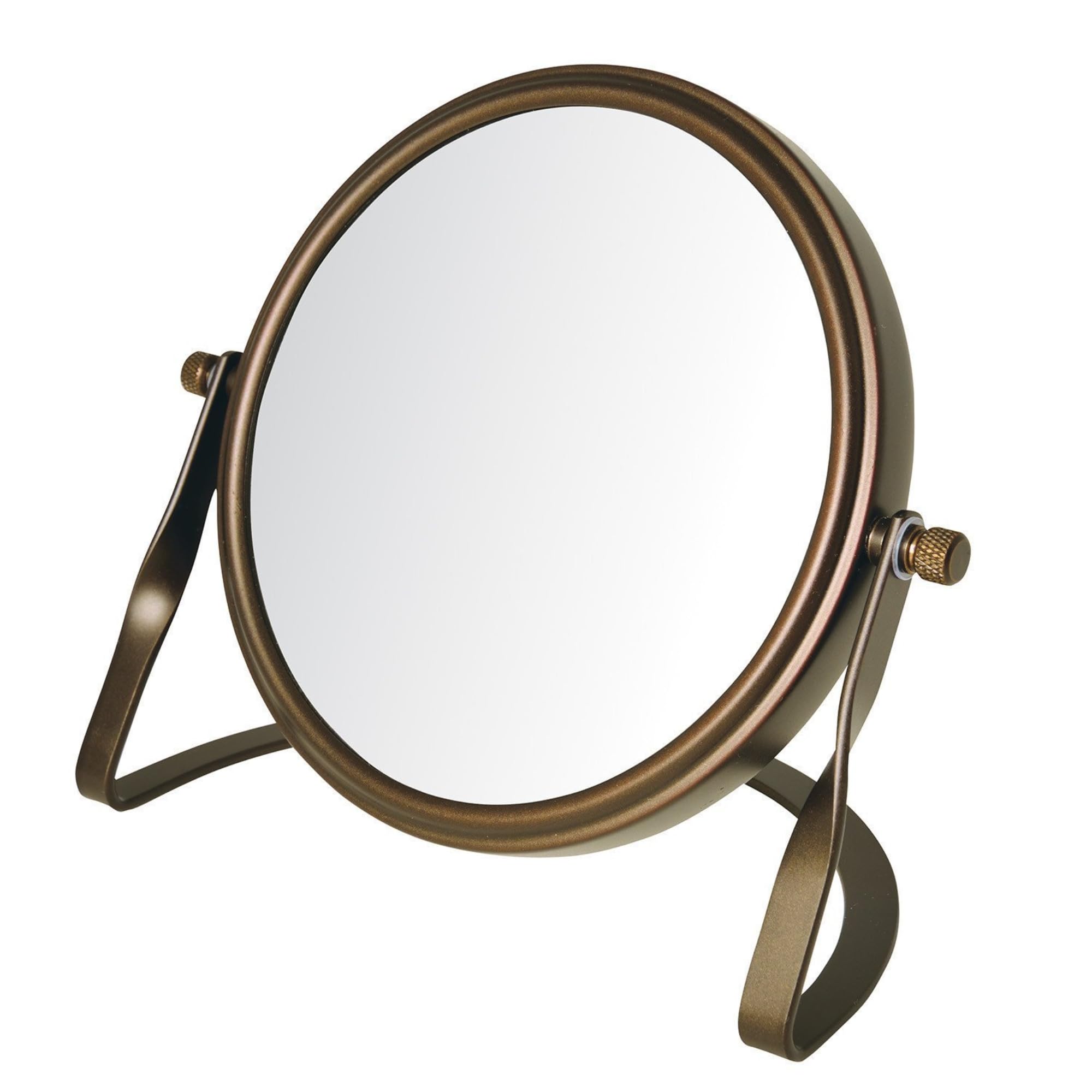 Model'S Choice Jerdon Tabletop Vanity Makeup Mirror With Bronze Finish - 5.5    Diameter Mirror With 5X-1X Magnification - Model