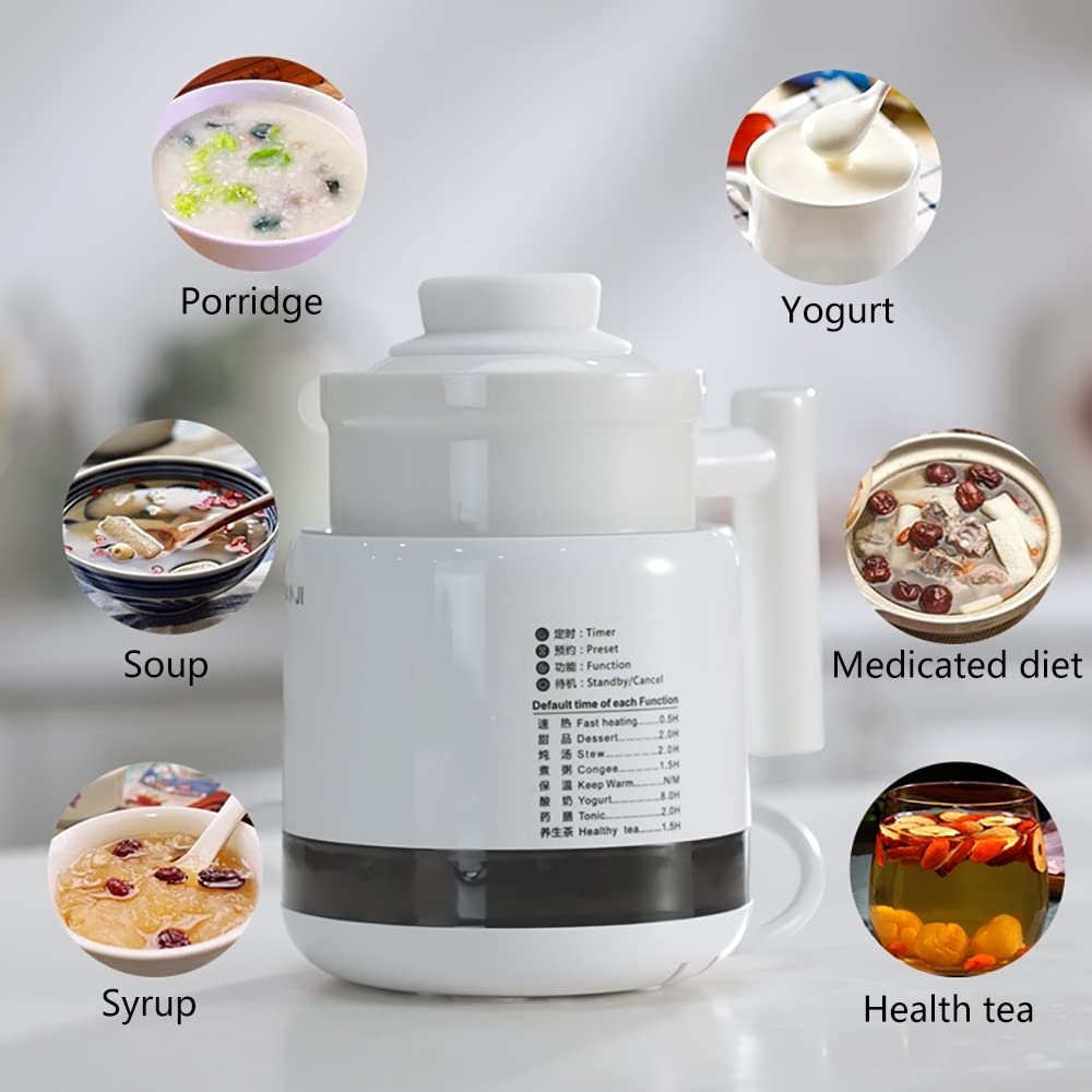 Tianji Dgd06-06Bd Mini Ceramic Electric Stew Health Pot, Smart Appointment Automatic Multi-Function Slow Cooker, 600Ml