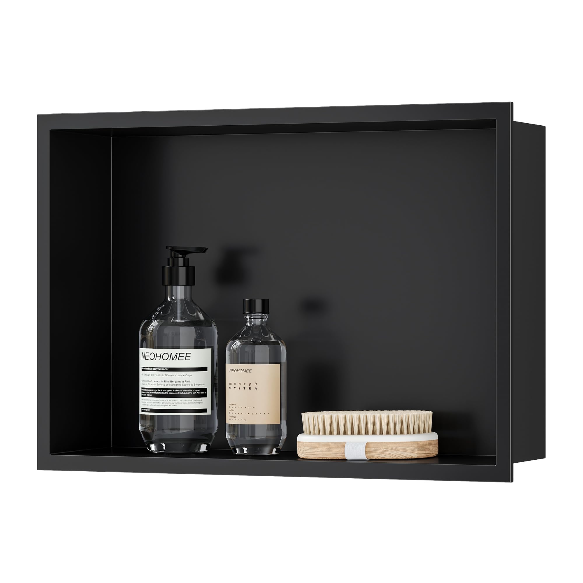 Neodrain Shower Niche, Insert Storage Shower Shelf (Outside Size 19.1   X13.1)(Inner Size 18''X12''), Stainless Steel Wall Niche