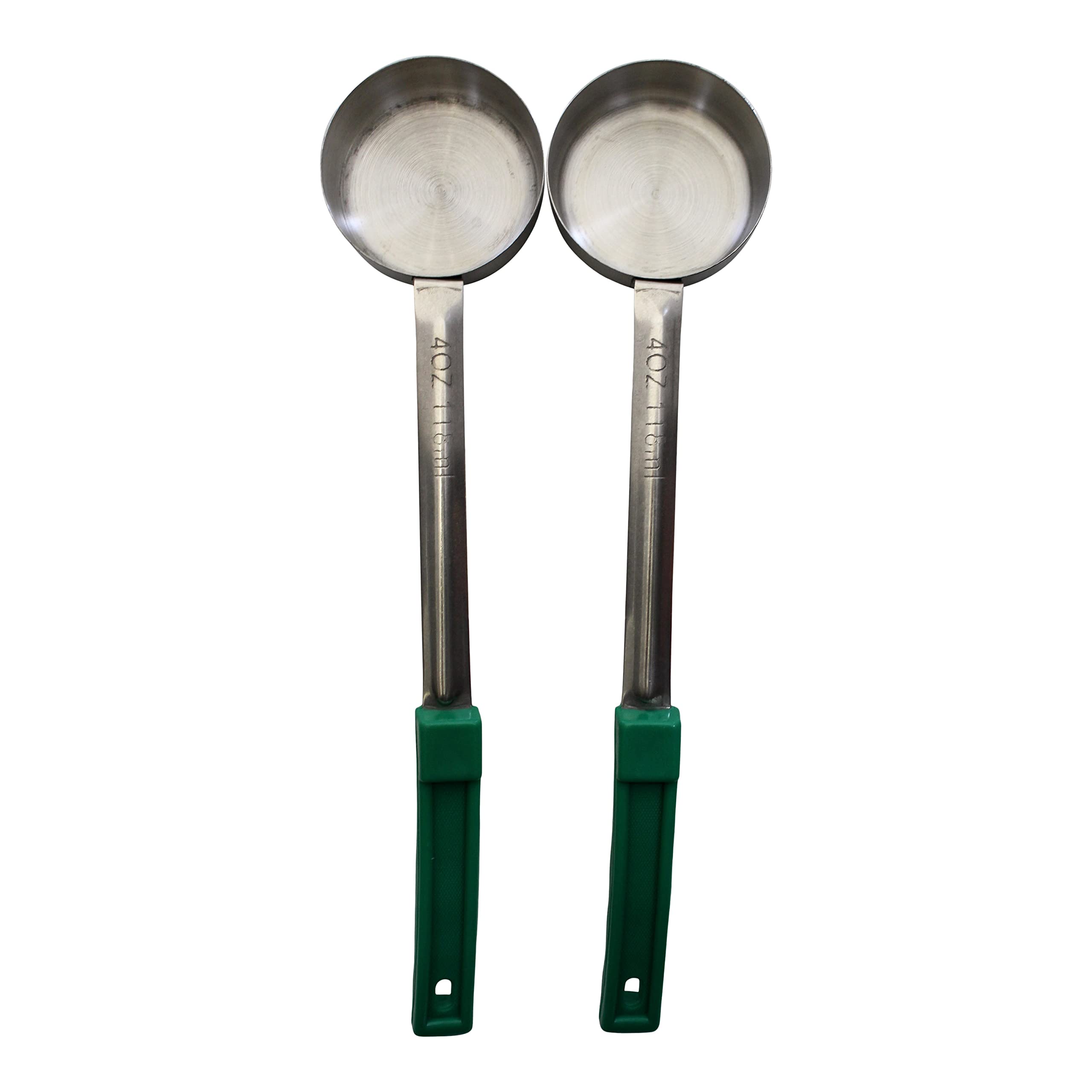 Habanerofire 4 Ounce Solid Stainless Steel Portion Control Ladle Spoon For Measuring And Serving; Commercial Grade Serving Scoop