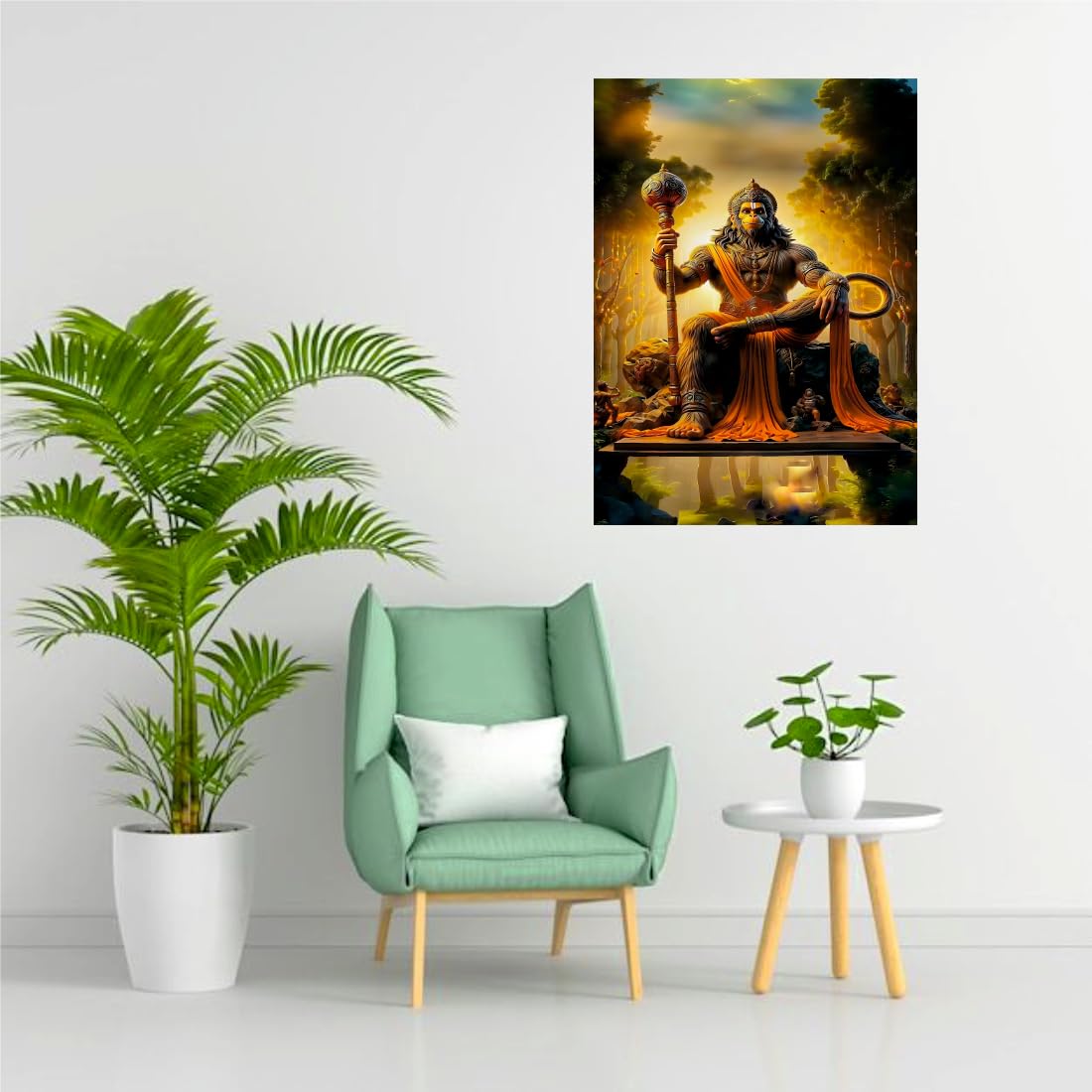 Anabia Decor Shree Veer Bajrang Bali Wall Poster For Livingroom, Bedroom, Office, Kidsroom (Size - 30 Cm X 45 Cm)
