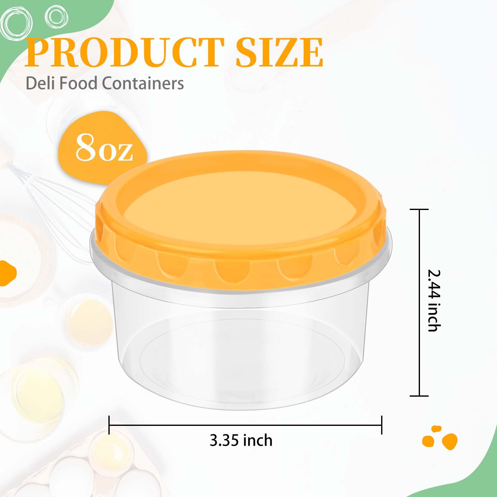 Toflen Reusable Small Freezer Containers 8 Oz Plastic Food Storage Containers With Screw On Lids, Leakproof & Airtight, Freezer
