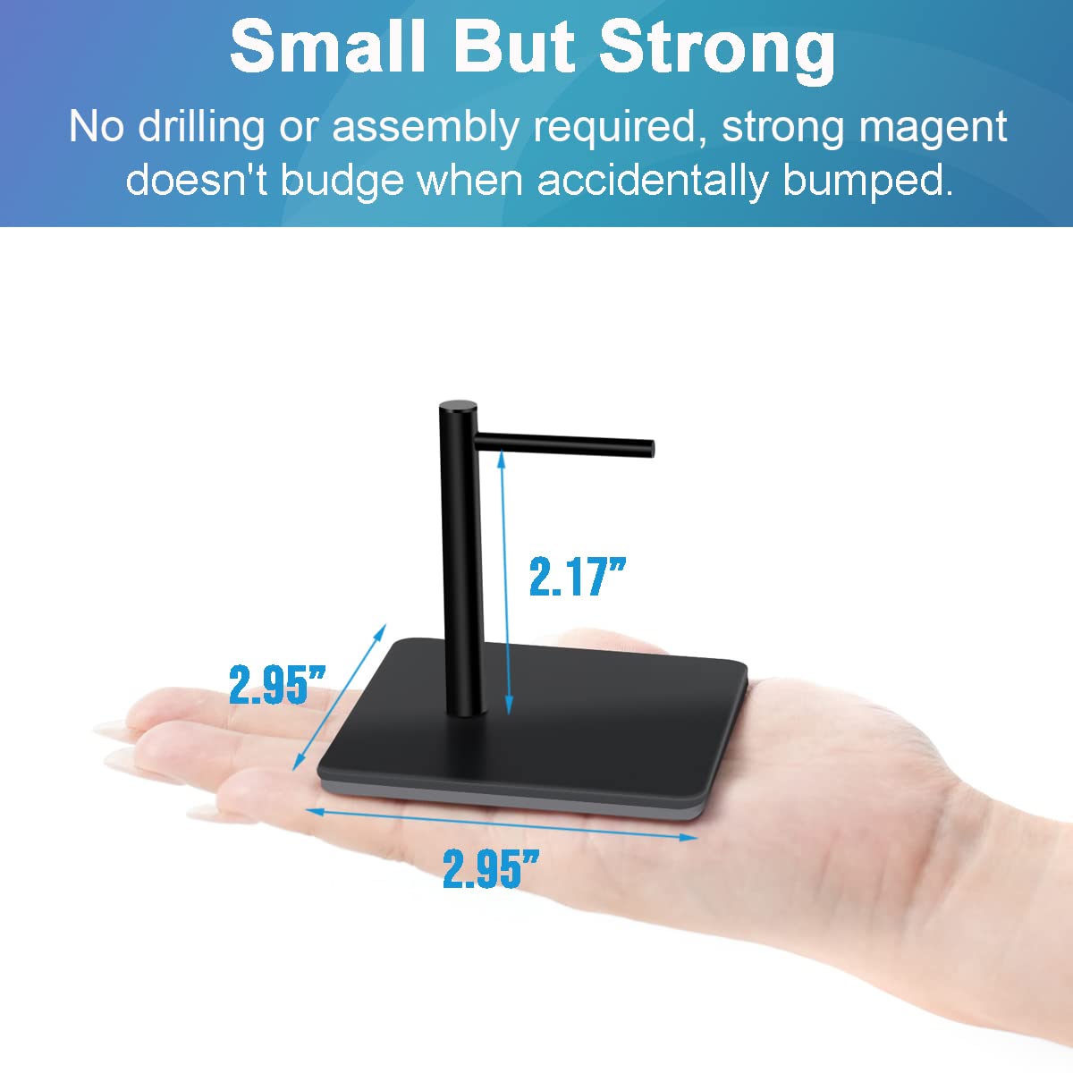 Thipoten Magnetic Paper Towel Holder, Strong Magnetic Hooks/Rack For Kitchen, Work Benches, Storage Closets, Grill, Garage (Blac