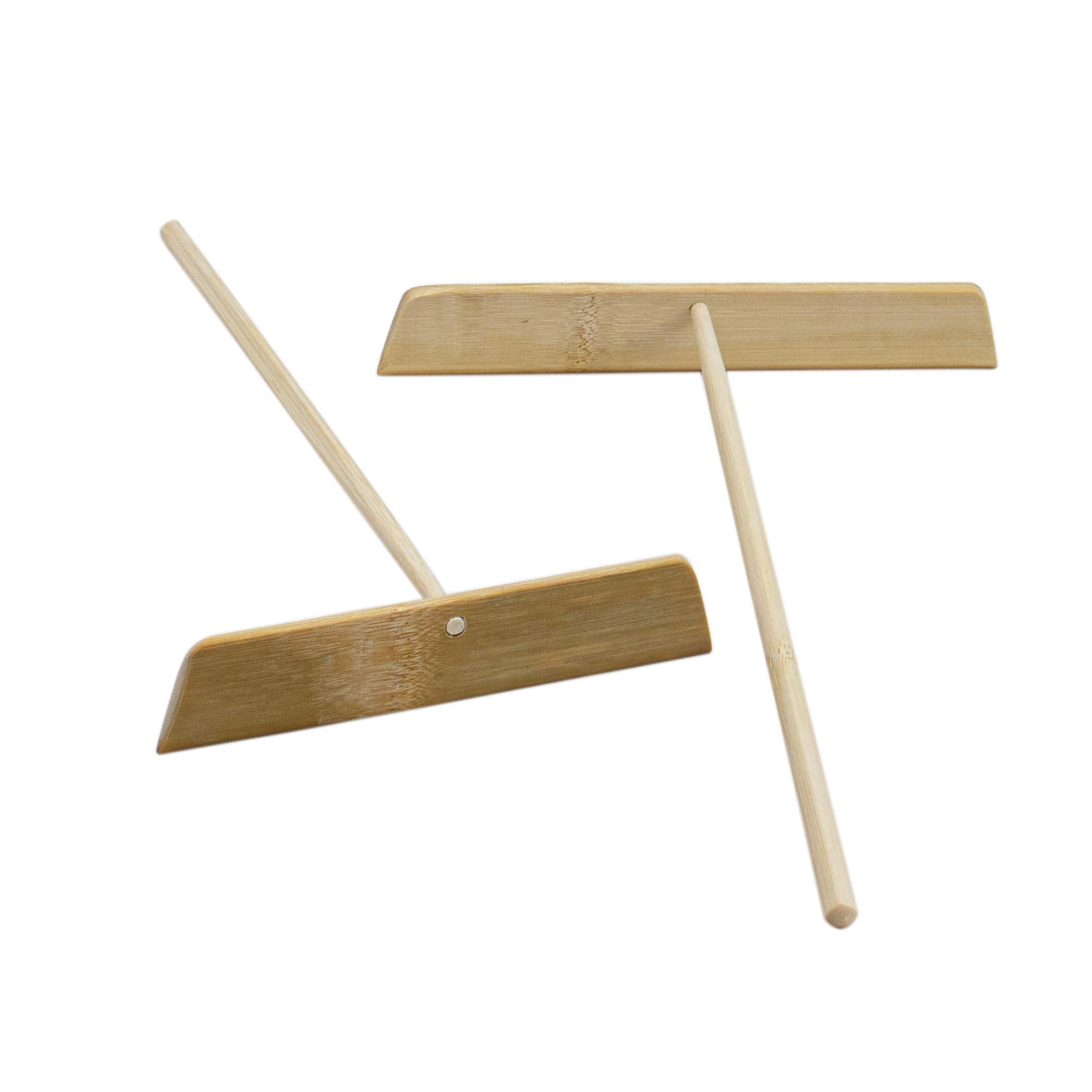 Auear, Wood Crepe Spreaders For Crepe Making Spreader And Spatula Set Beechwood (2 Pcs, Spreaders: 5.5 Inch & 7.09 Inch, Set 1)
